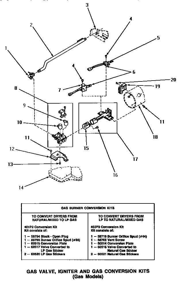 04 - GAS VALVE, IGNITER & GAS CONVERSION KITS