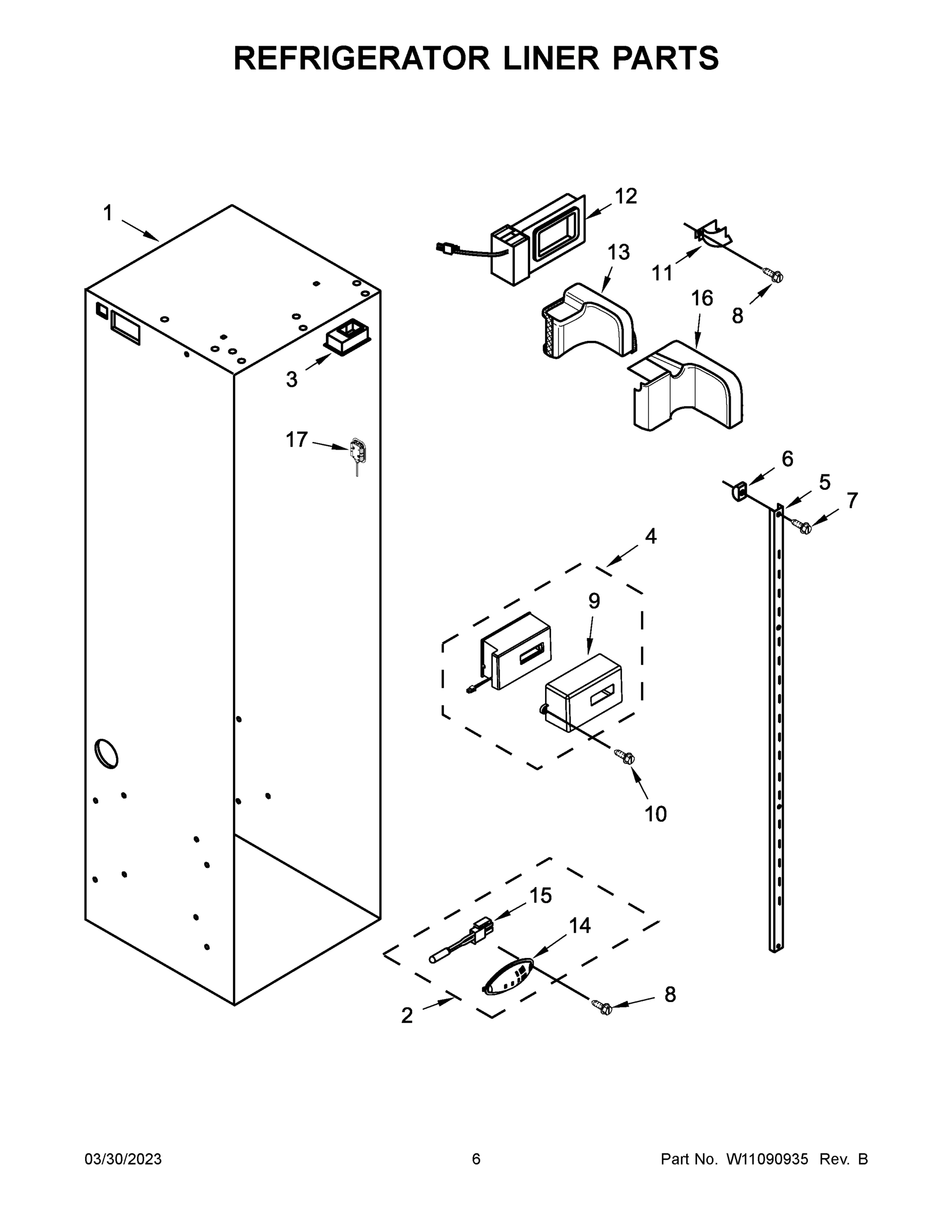 04 - REFRIGERATOR LINER PARTS