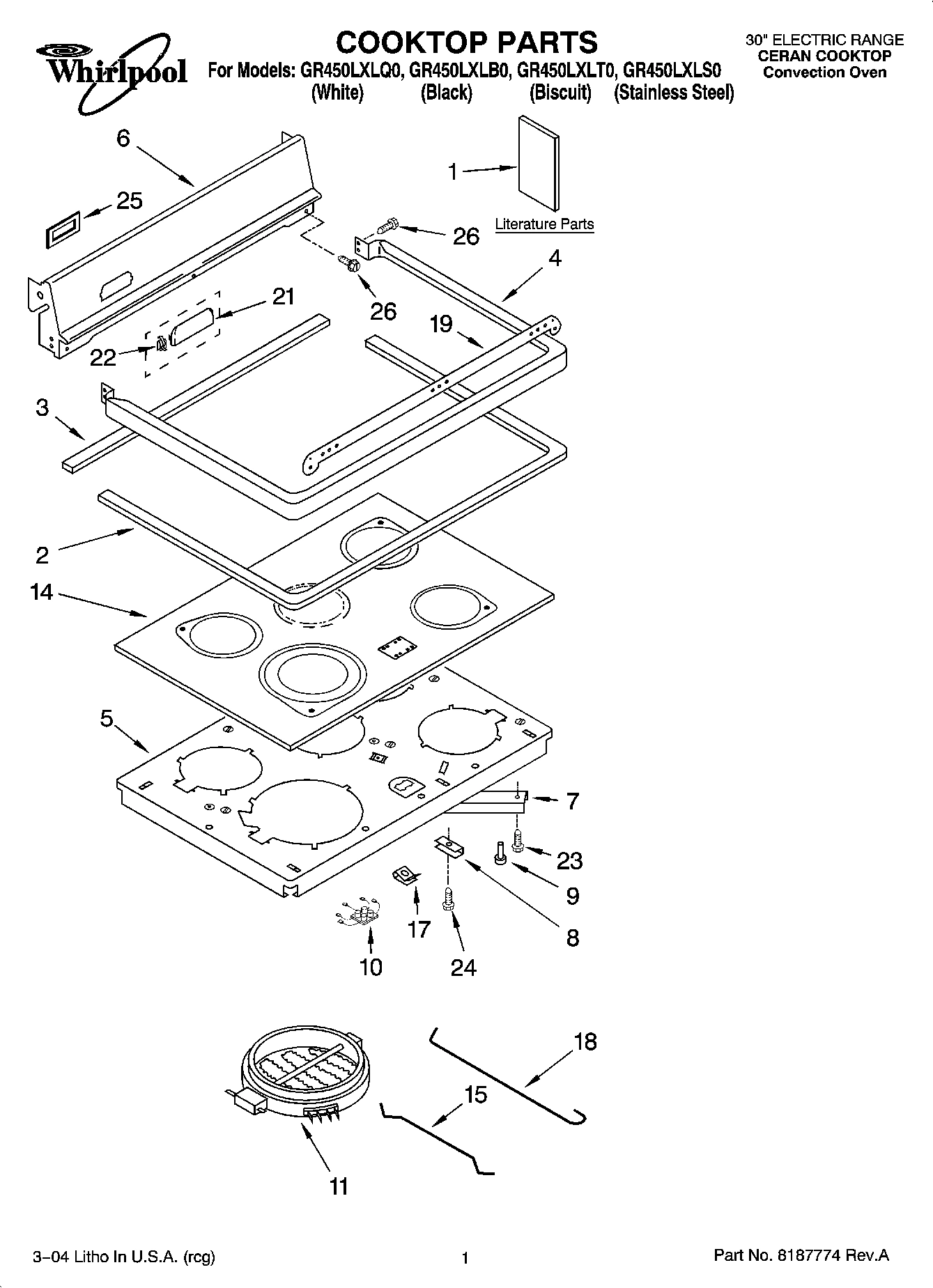 01 - COOKTOP PARTS