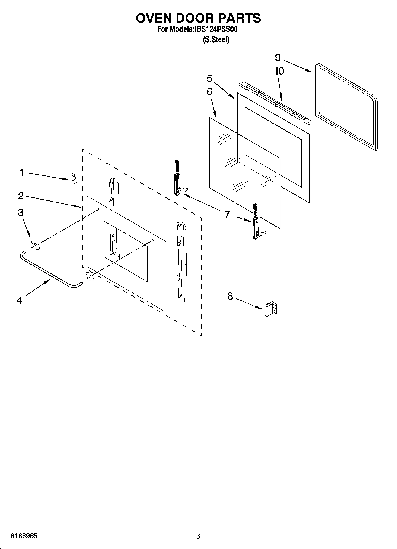 02 - OVEN DOOR PARTS