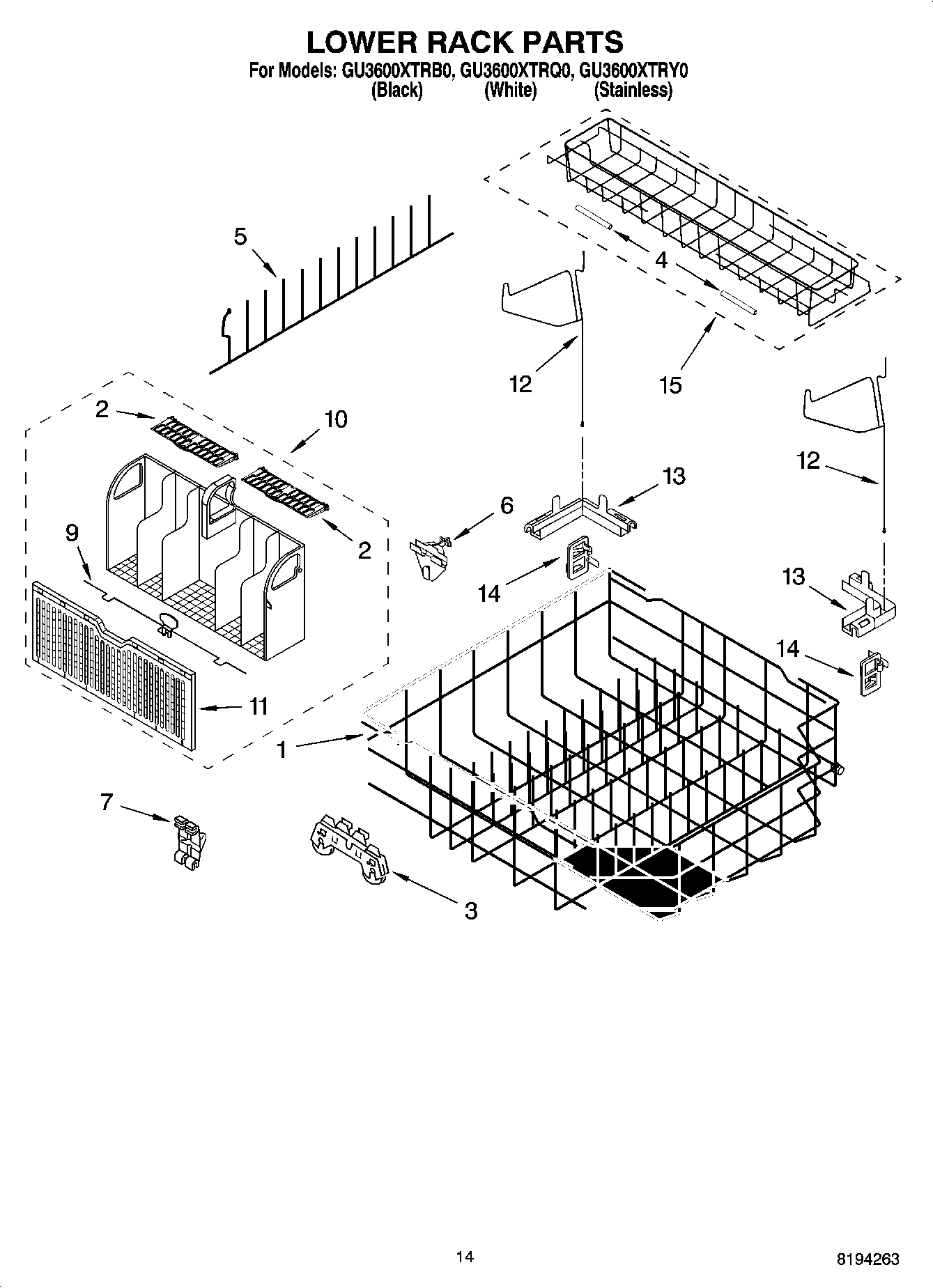 11 - LOWER RACK PARTS
