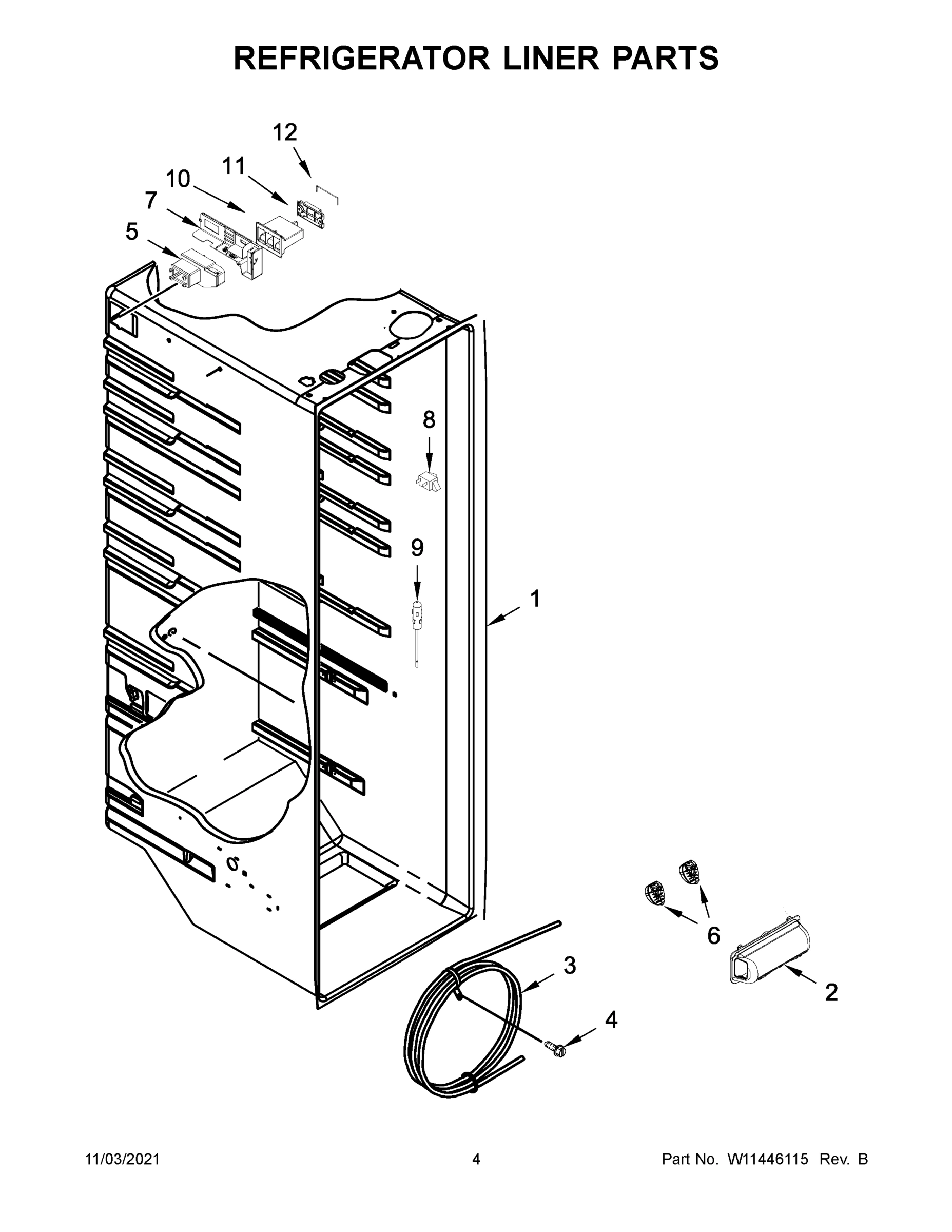 03 - REFRIGERATOR LINER PARTS