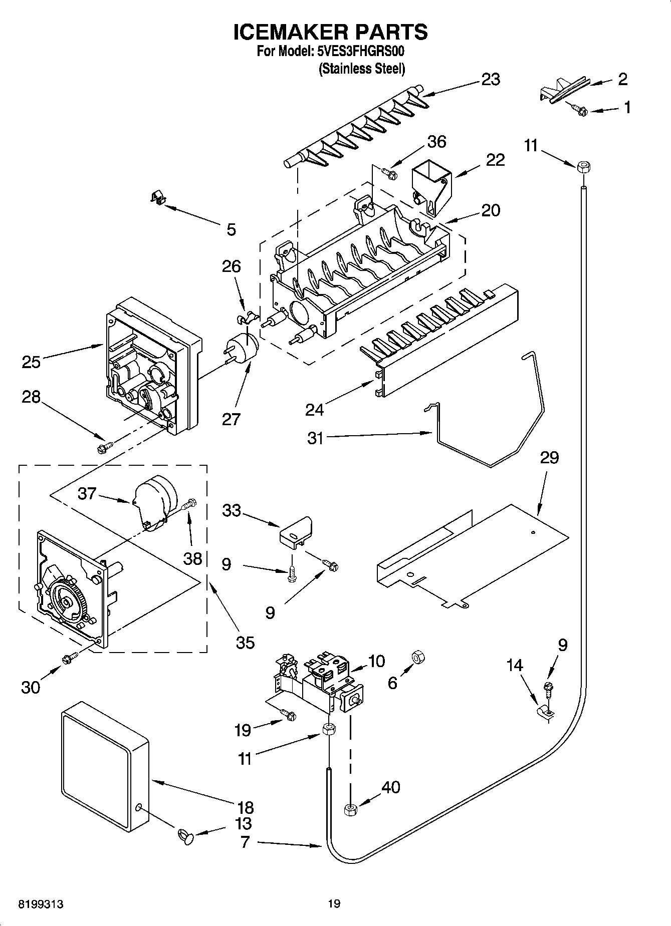 12 - ICEMAKER PARTS, OPTIONAL PARTS