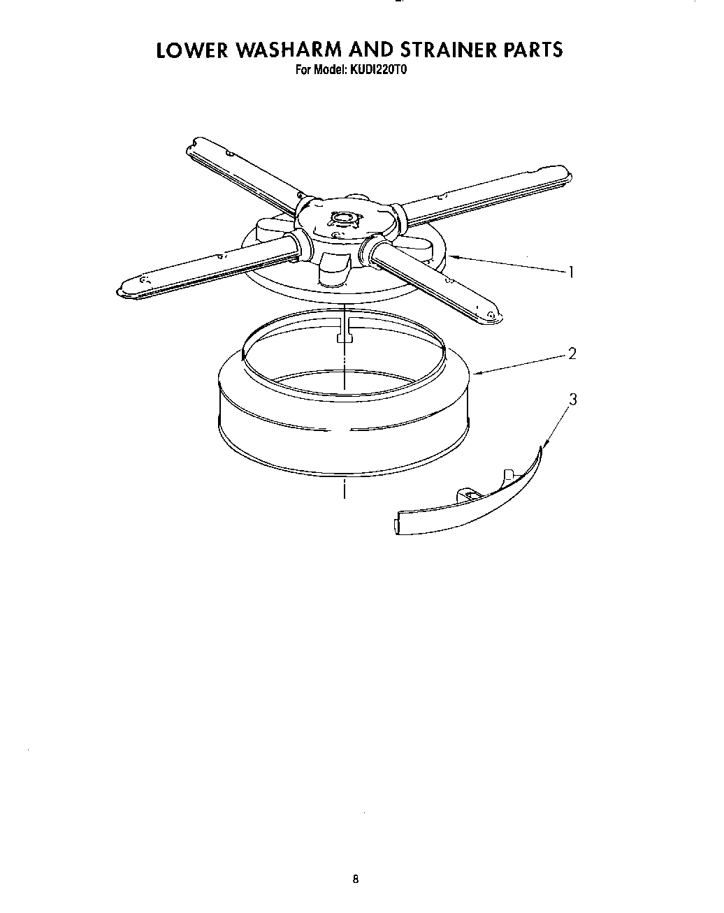 06 - LOWER WASHARM AND STRAINER