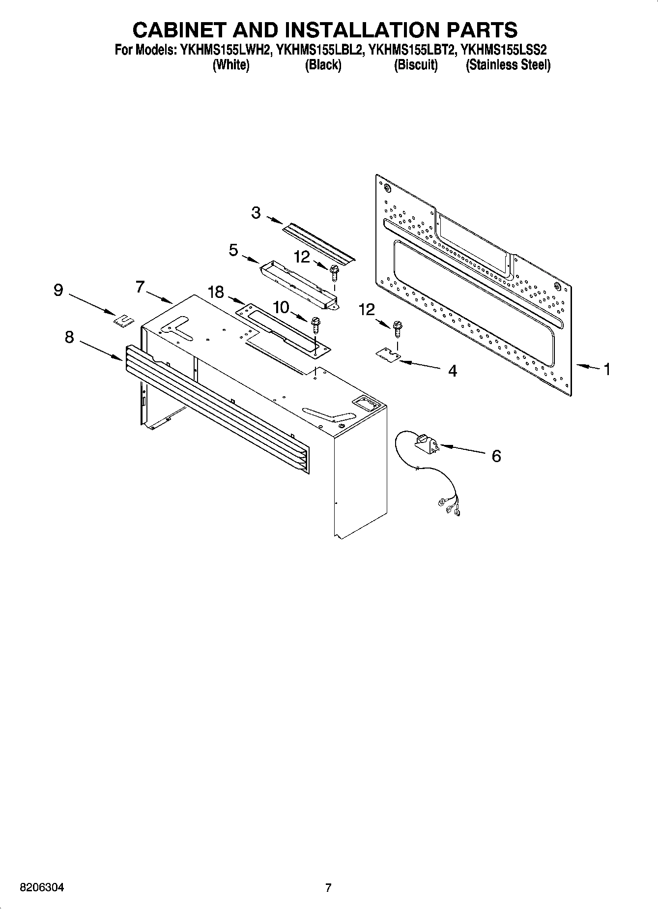 06 - CABINET AND INSTALLATION PARTS