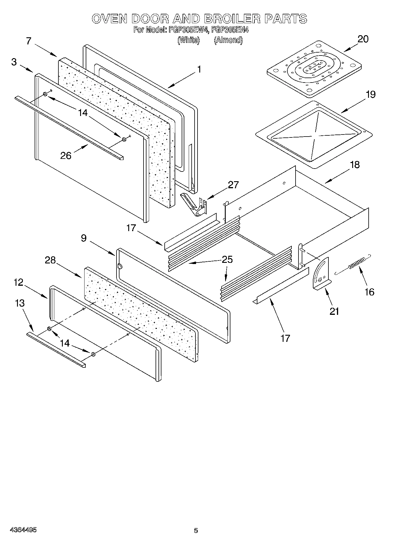03 - OVEN DOOR AND BROILER