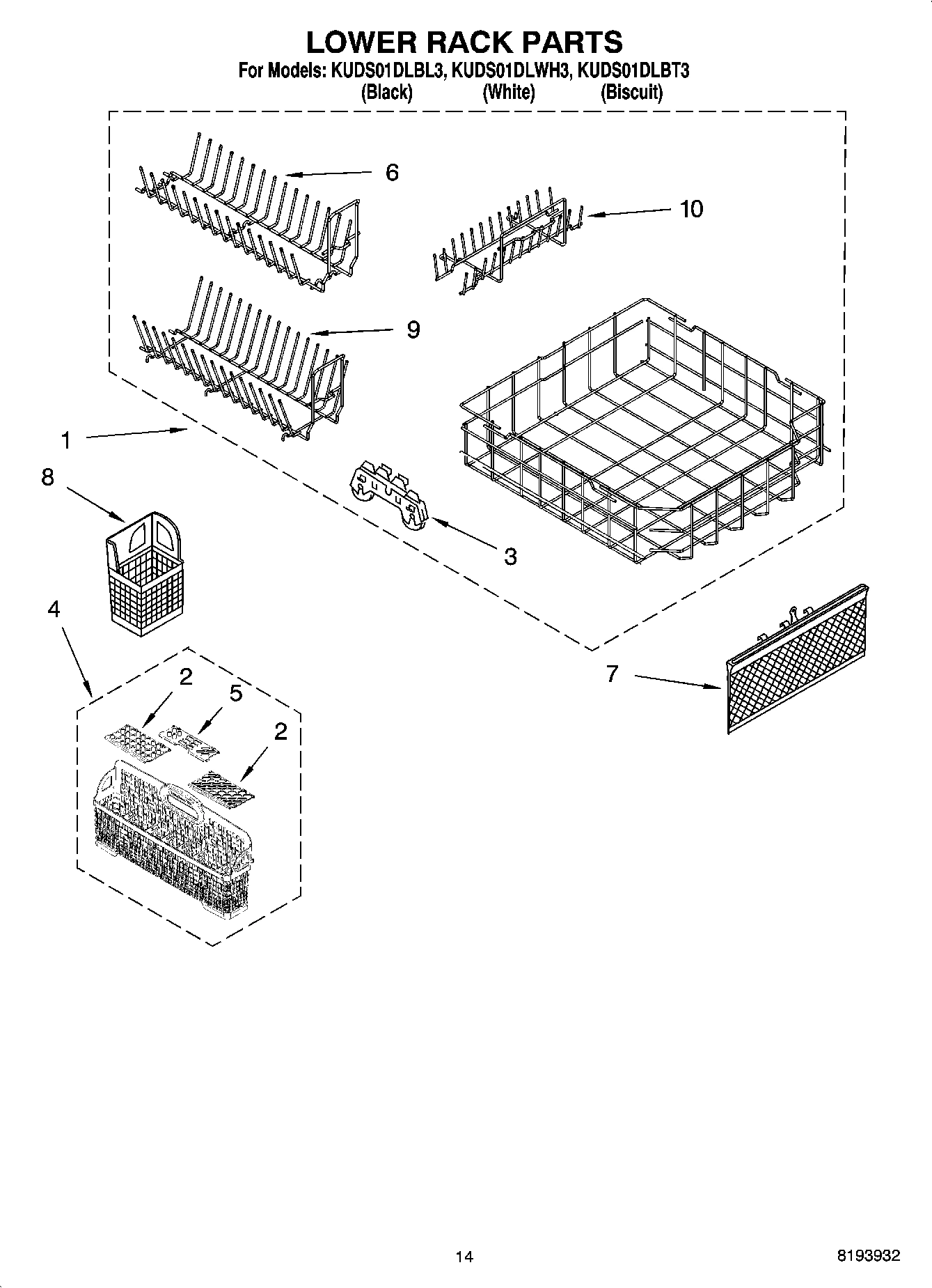 11 - LOWER RACK PARTS