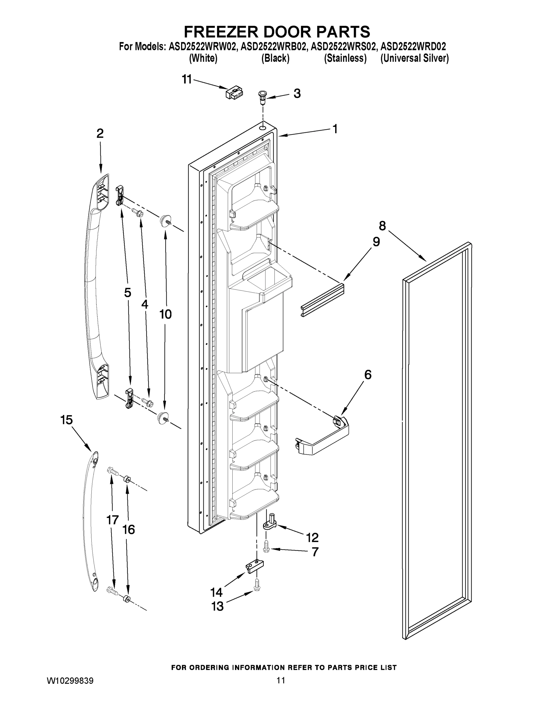 07 - FREEZER DOOR PARTS