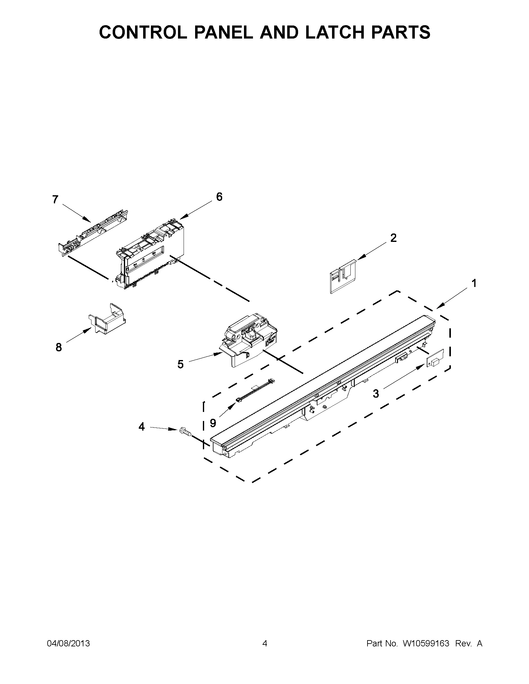 02 - CONTROL PANEL AND LATCH PARTS