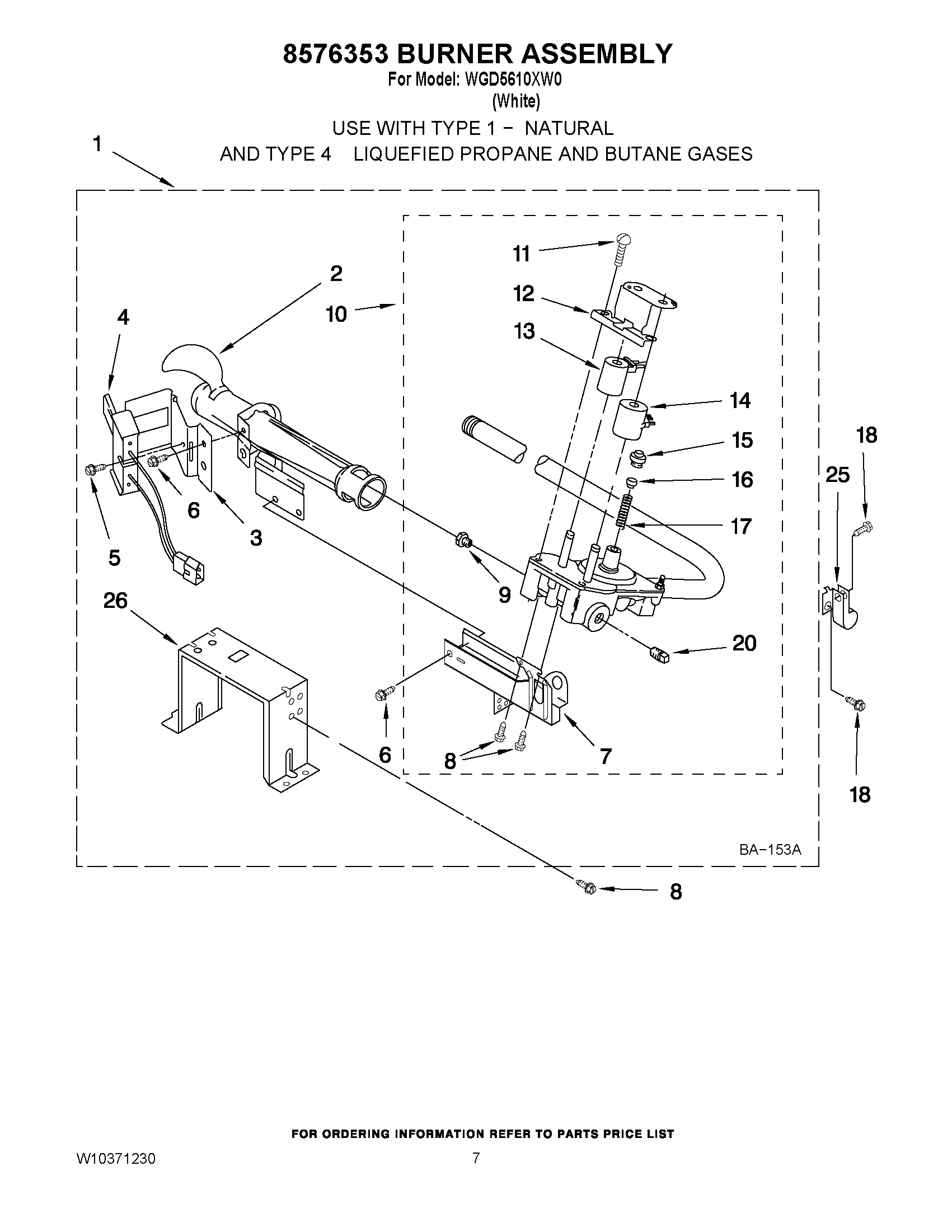 04 - 8576353 BURNER ASSEMBLY