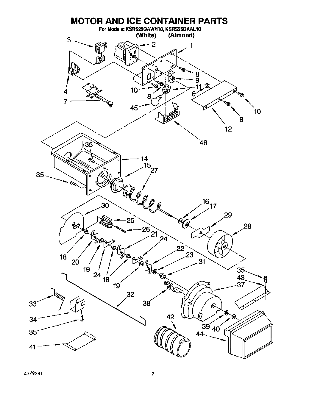 05 - MOTOR AND ICE CONTAINER