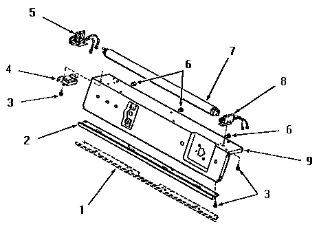 13 - PANEL SUPPORT PLATE AND FLUORESCENT TUBE