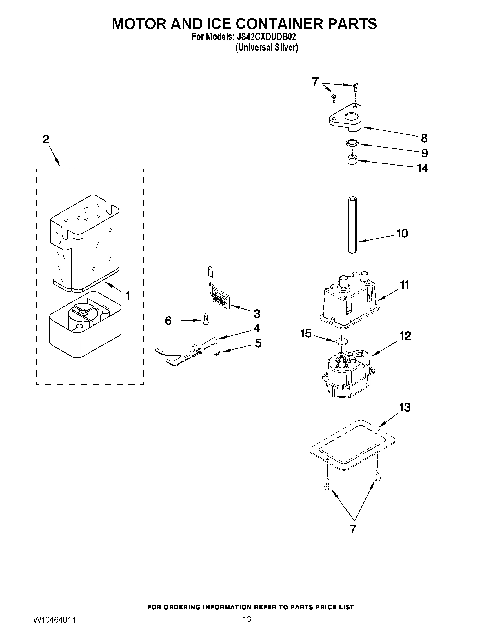09 - MOTOR AND ICE CONTAINER PARTS