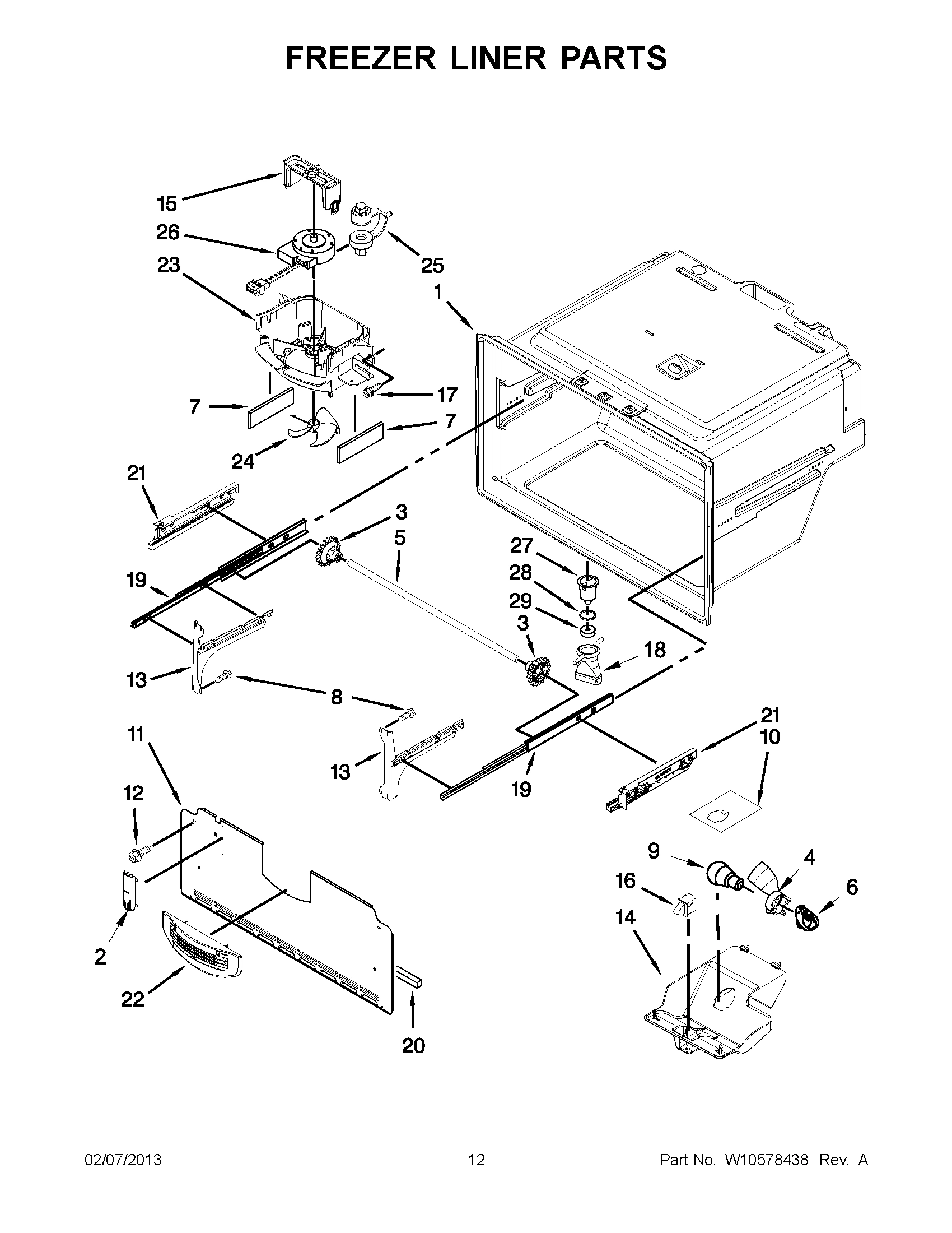 06 - FREEZER LINER PARTS