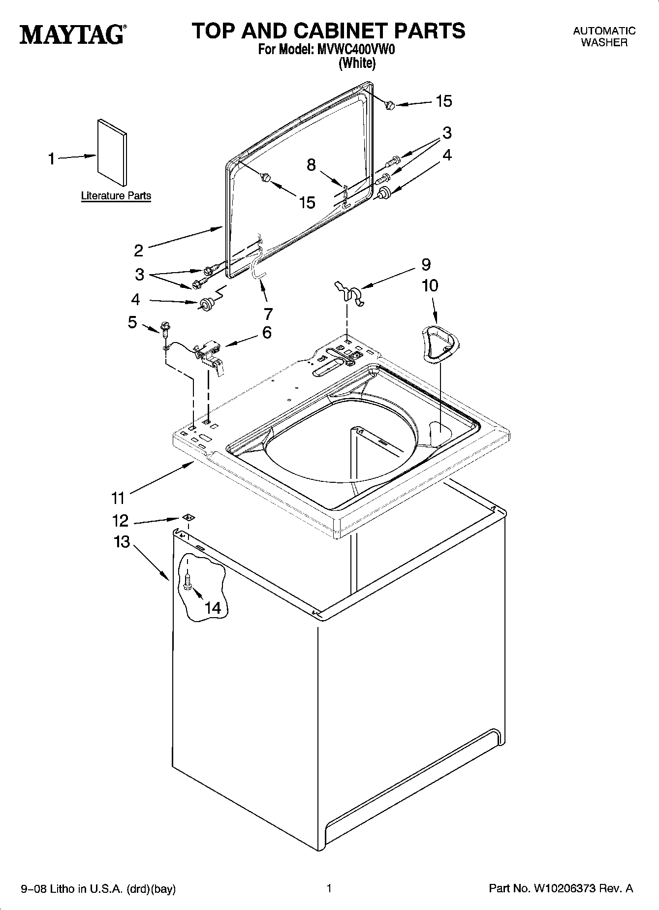 01 - TOP AND CABINET PARTS