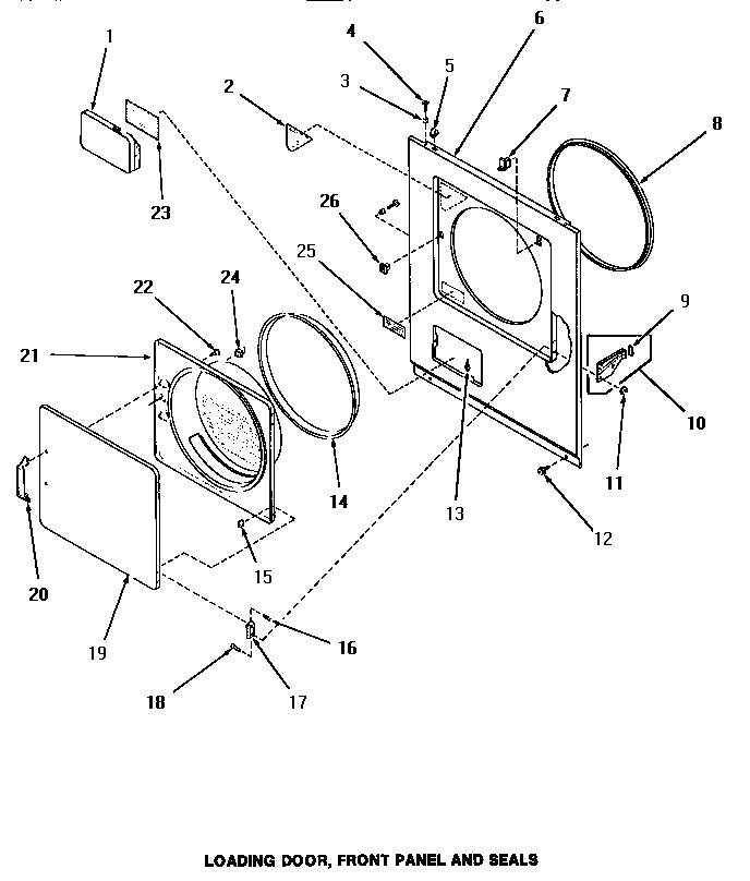 12 - LOADING DOOR, FRONT PANEL & SEALS