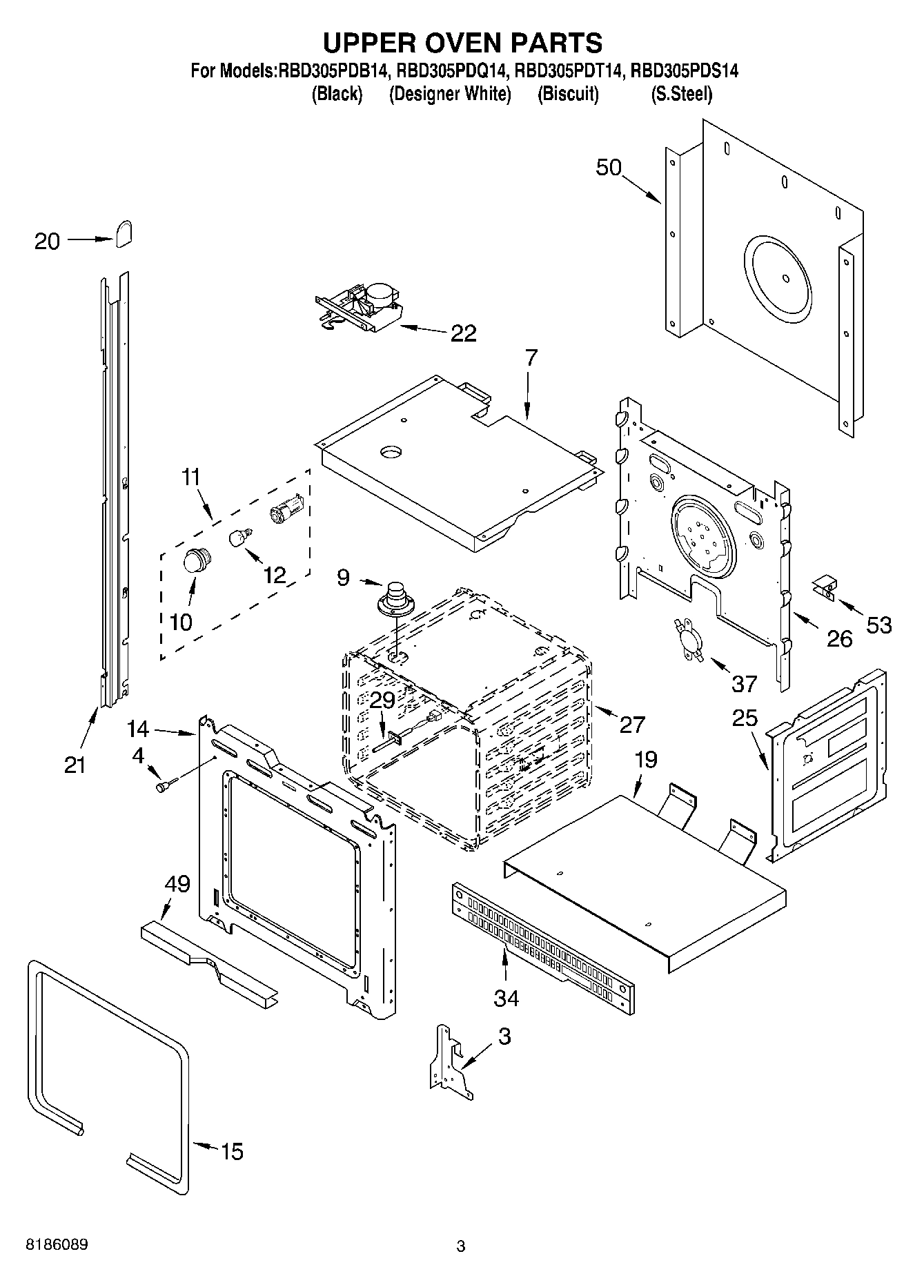 02 - UPPER OVEN PARTS