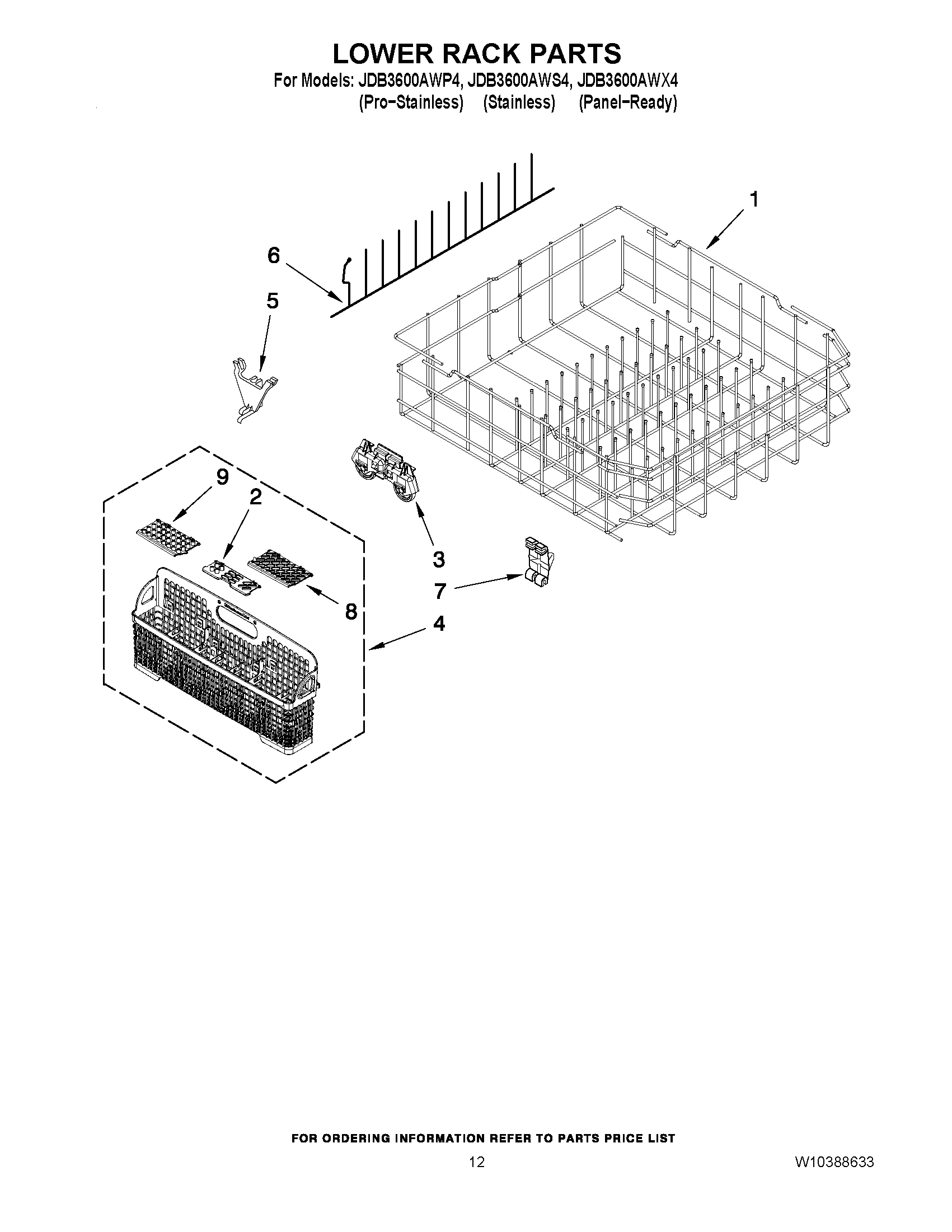 10 - LOWER RACK PARTS