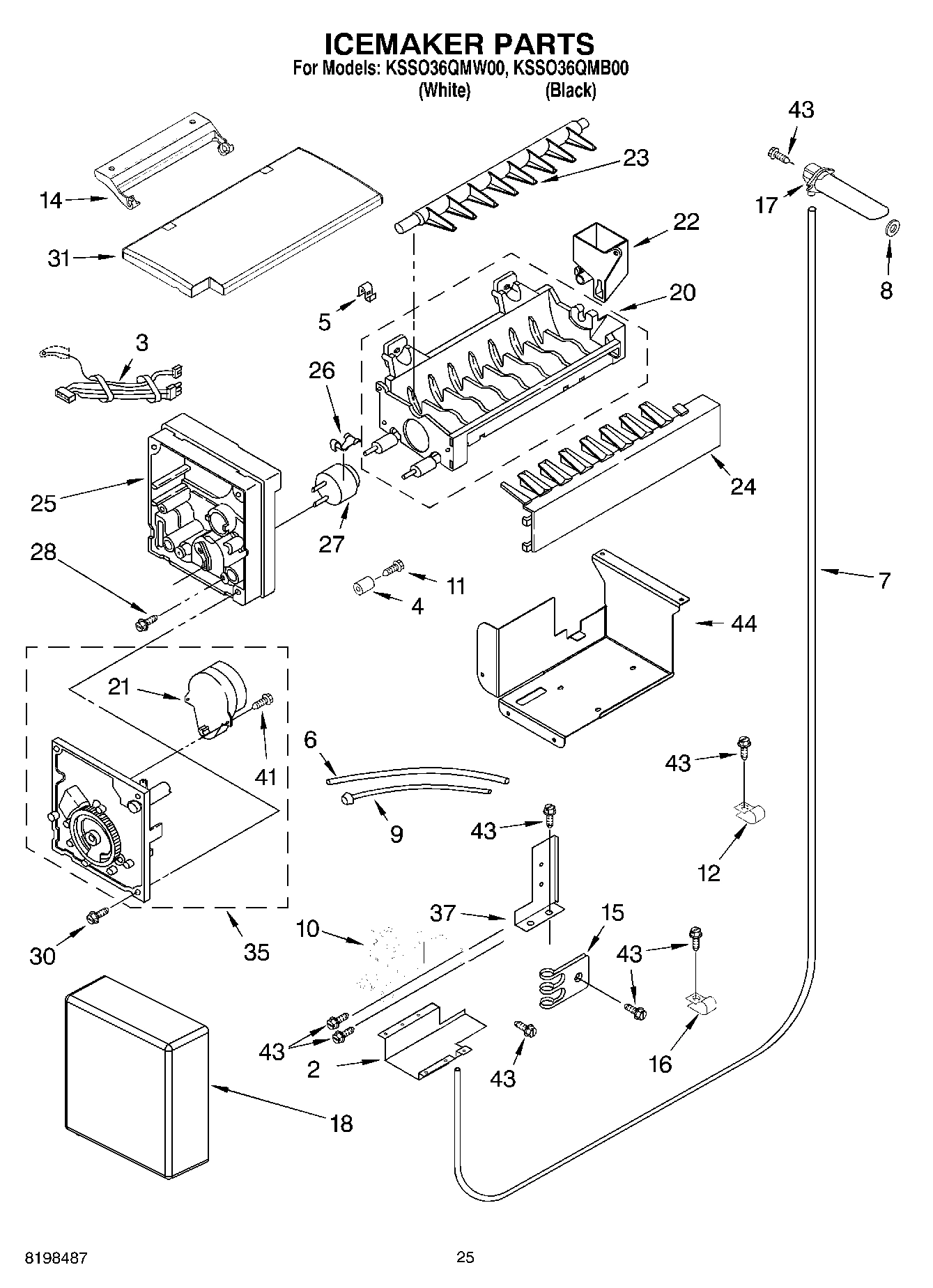15 - ICEMAKER PARTS