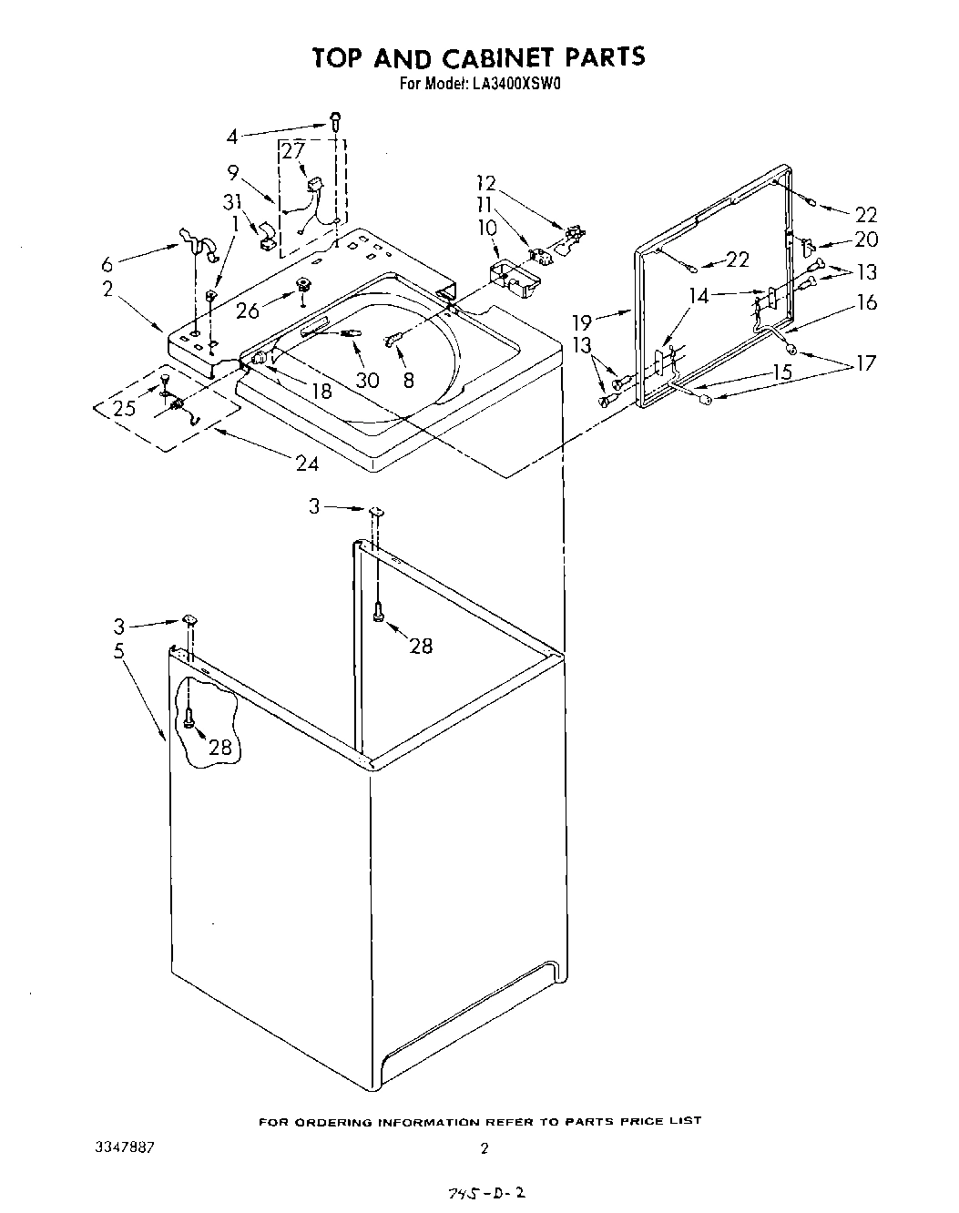 02 - TOP AND CABINET , LITERATURE AND OPTIONAL