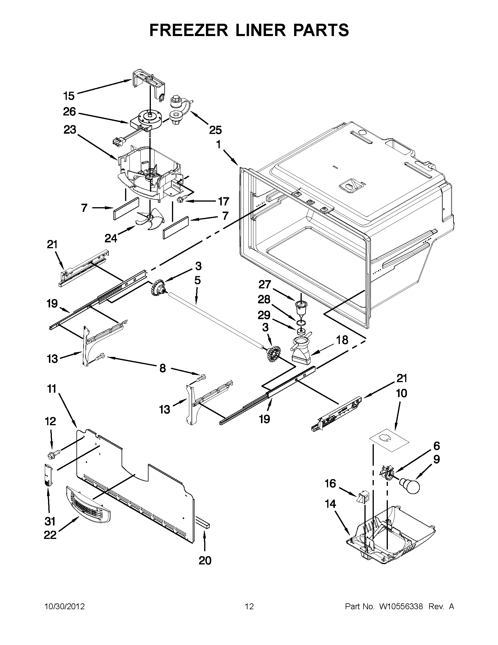 06 - FREEZER LINER PARTS