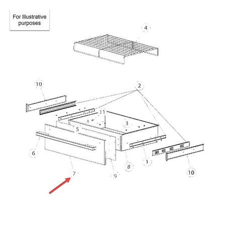 577121 Fisher & Paykel Drawer Front Panel