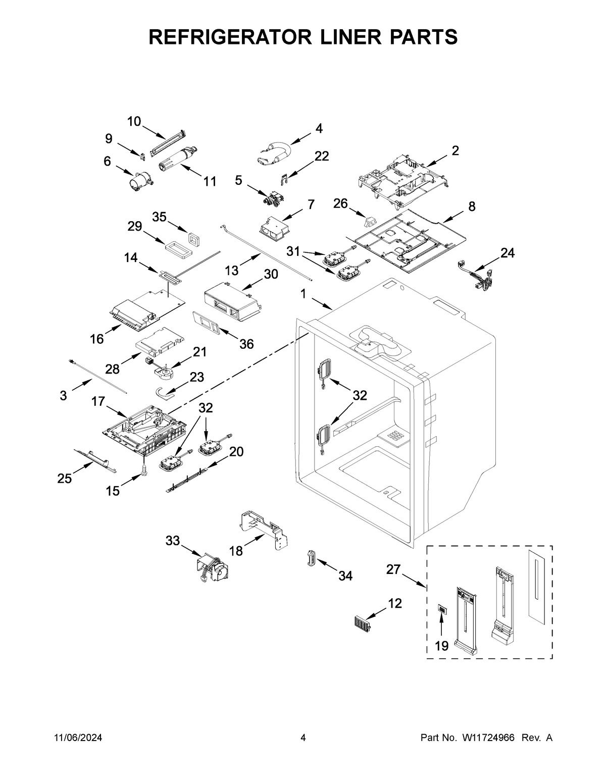 03 - REFRIGERATOR LINER PARTS