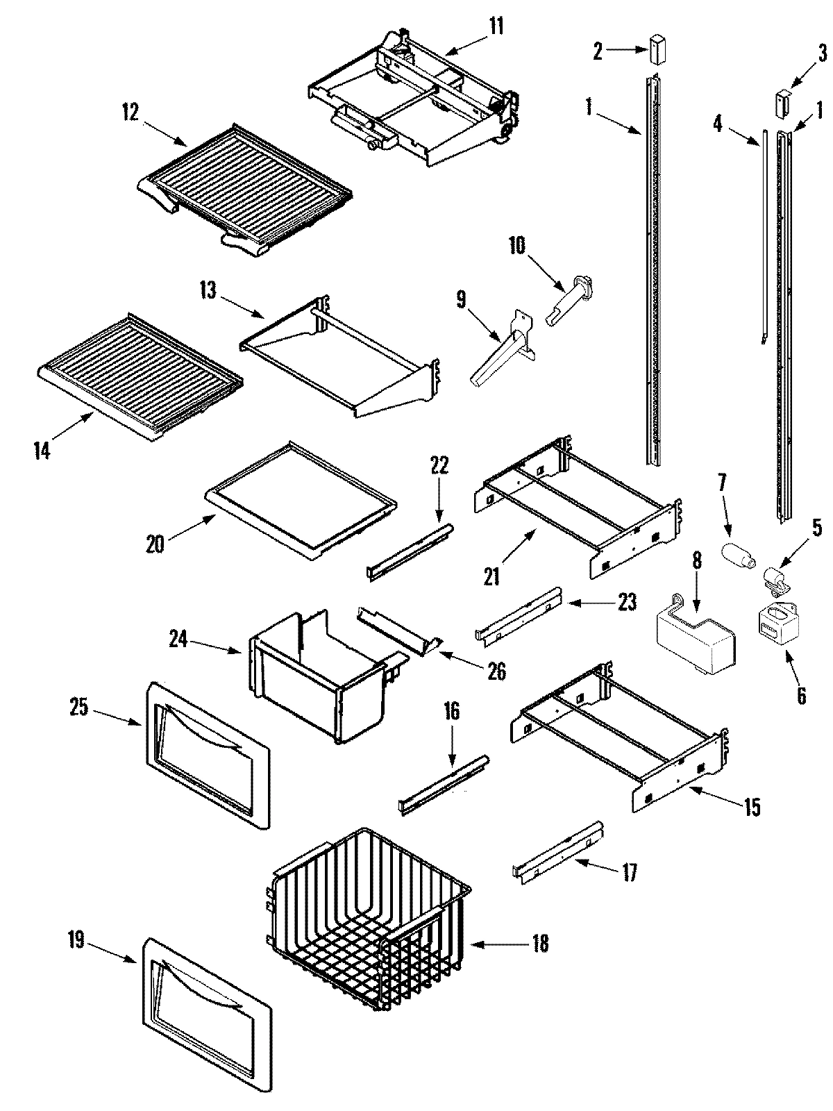 09 - SHELVES & ACCESSORIES (FREEZER)