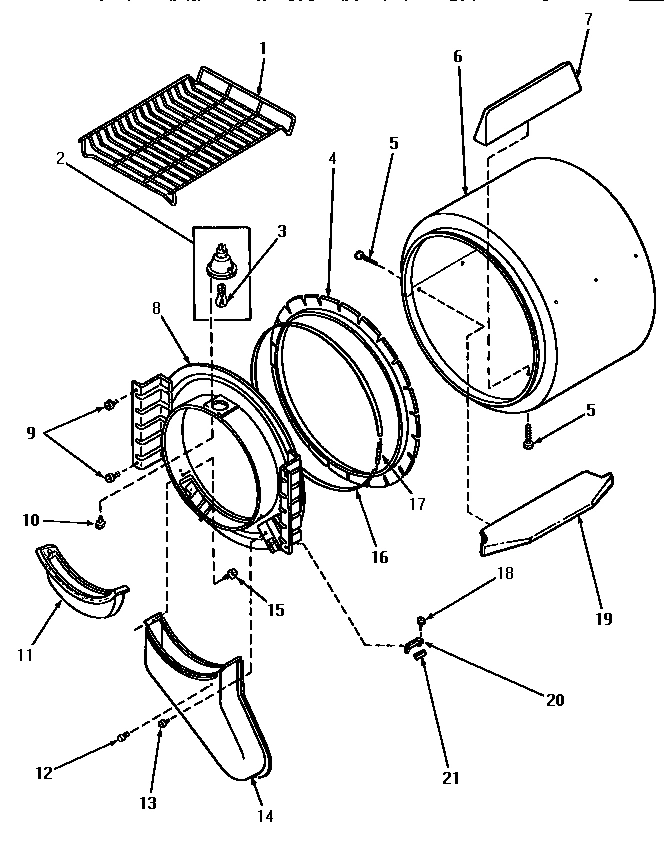 04 - FR BLKHD, AIR DUCT, FELT SEAL & CYLINDER