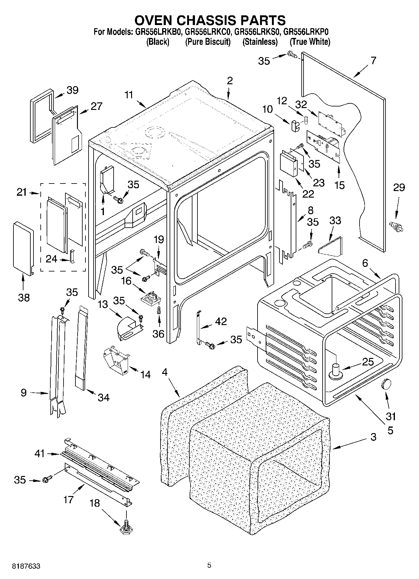 03 - OVEN CHASSIS PARTS