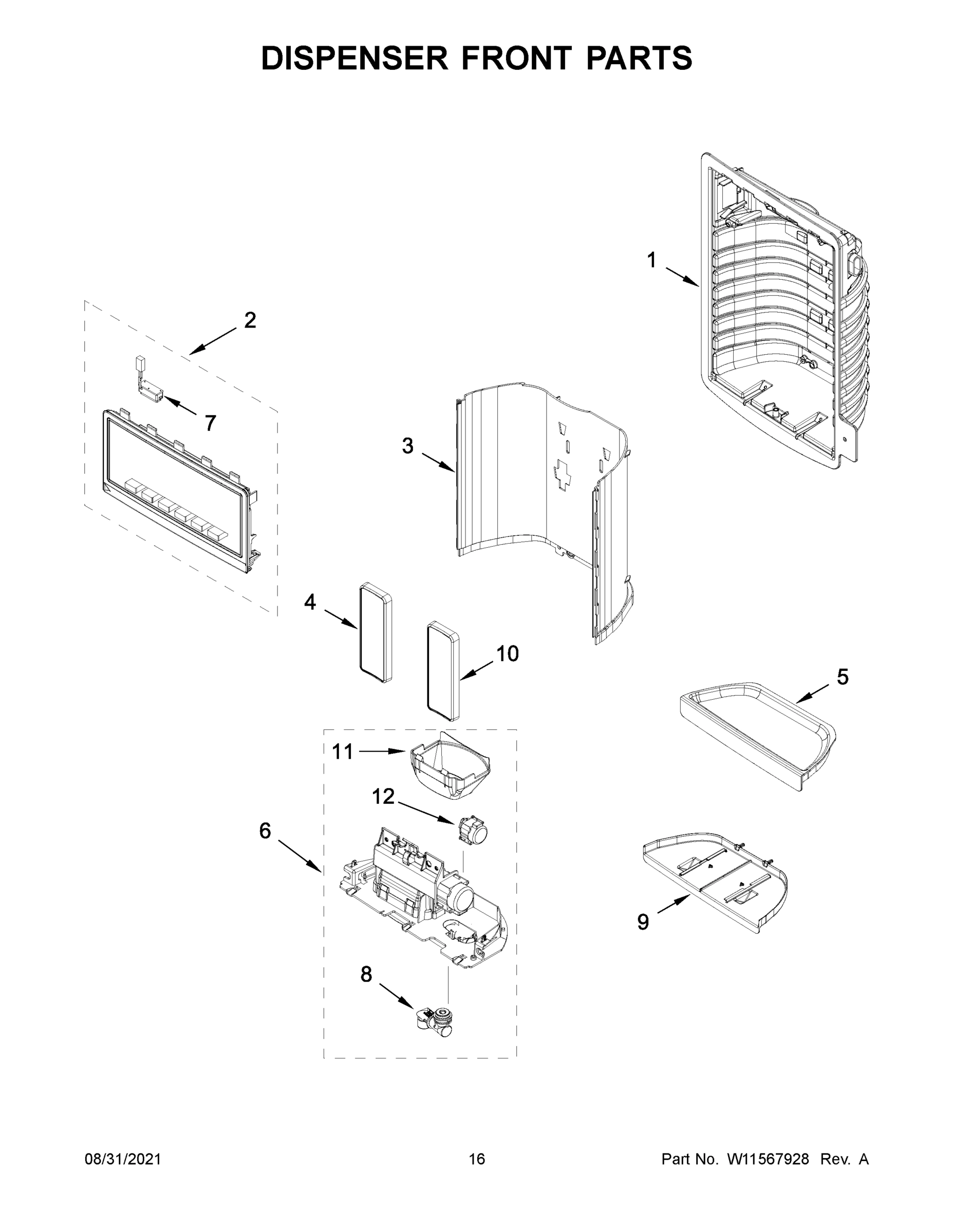 09 - DISPENSER FRONT PARTS