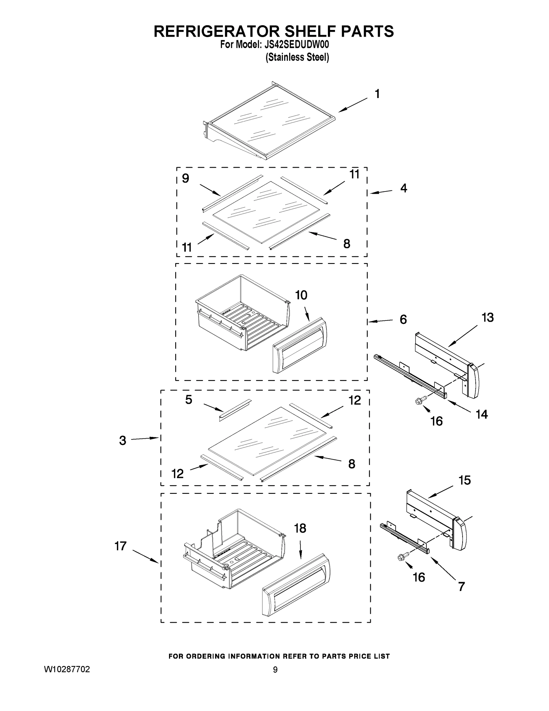 07 - REFRIGERATOR SHELF PARTS