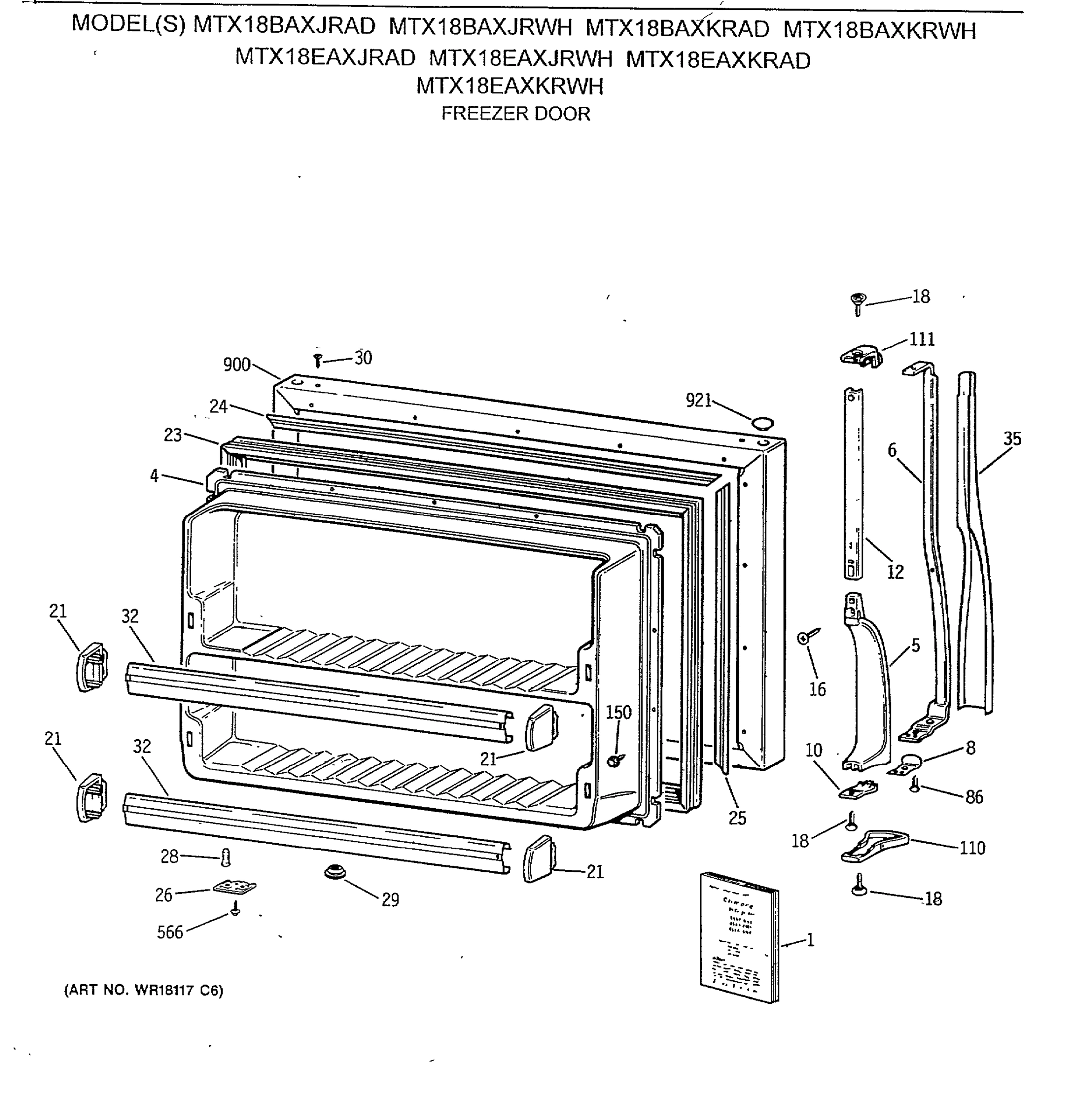 FREEZER DOOR