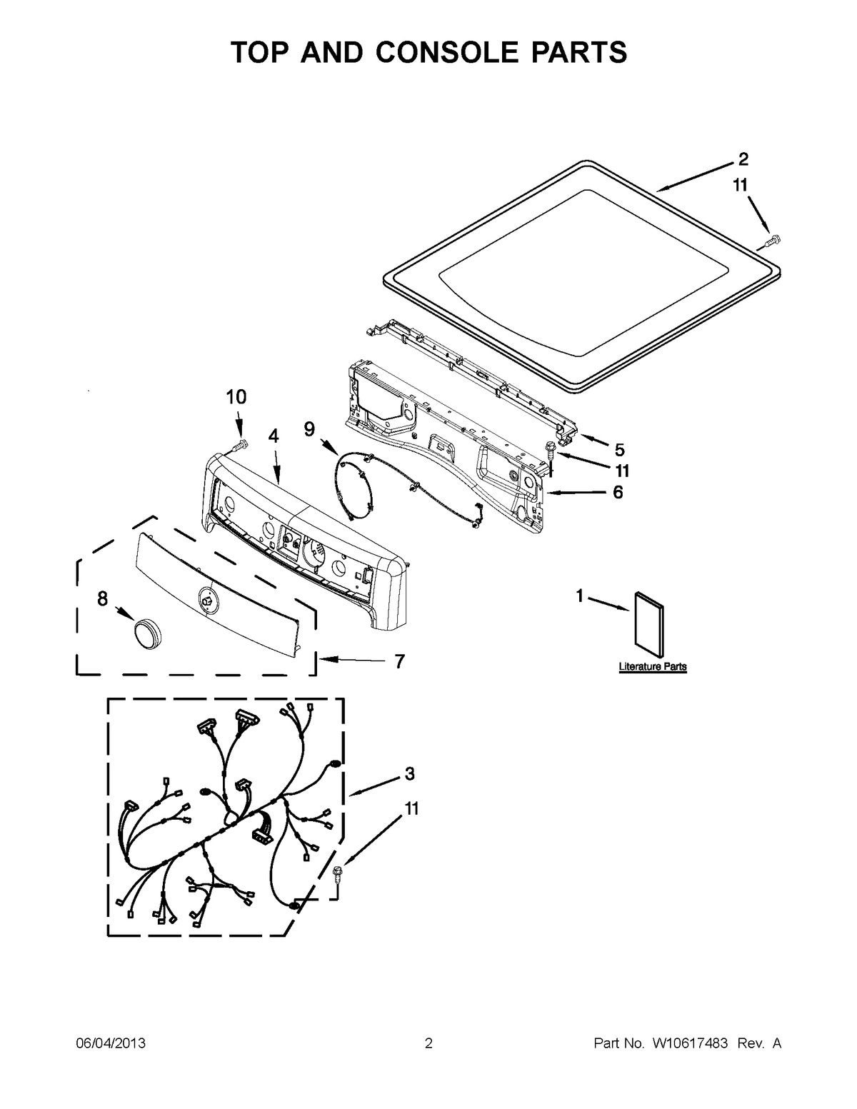01 - TOP AND CONSOLE PARTS