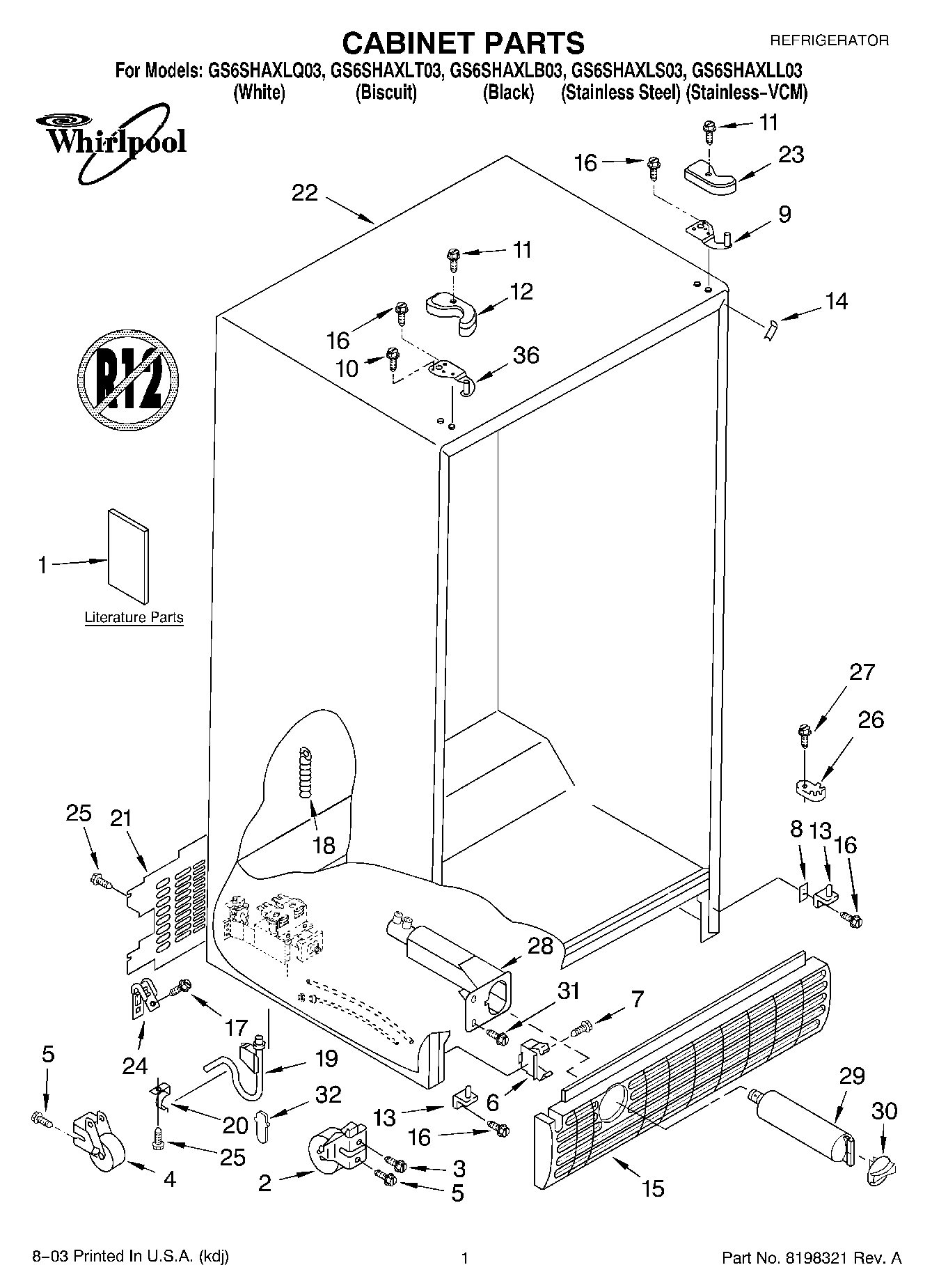 01 - CABINET PARTS