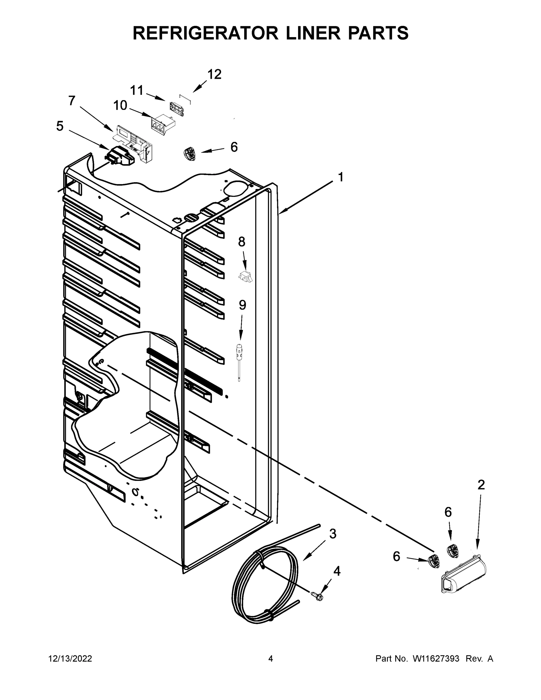 03 - REFRIGERATOR LINER PARTS