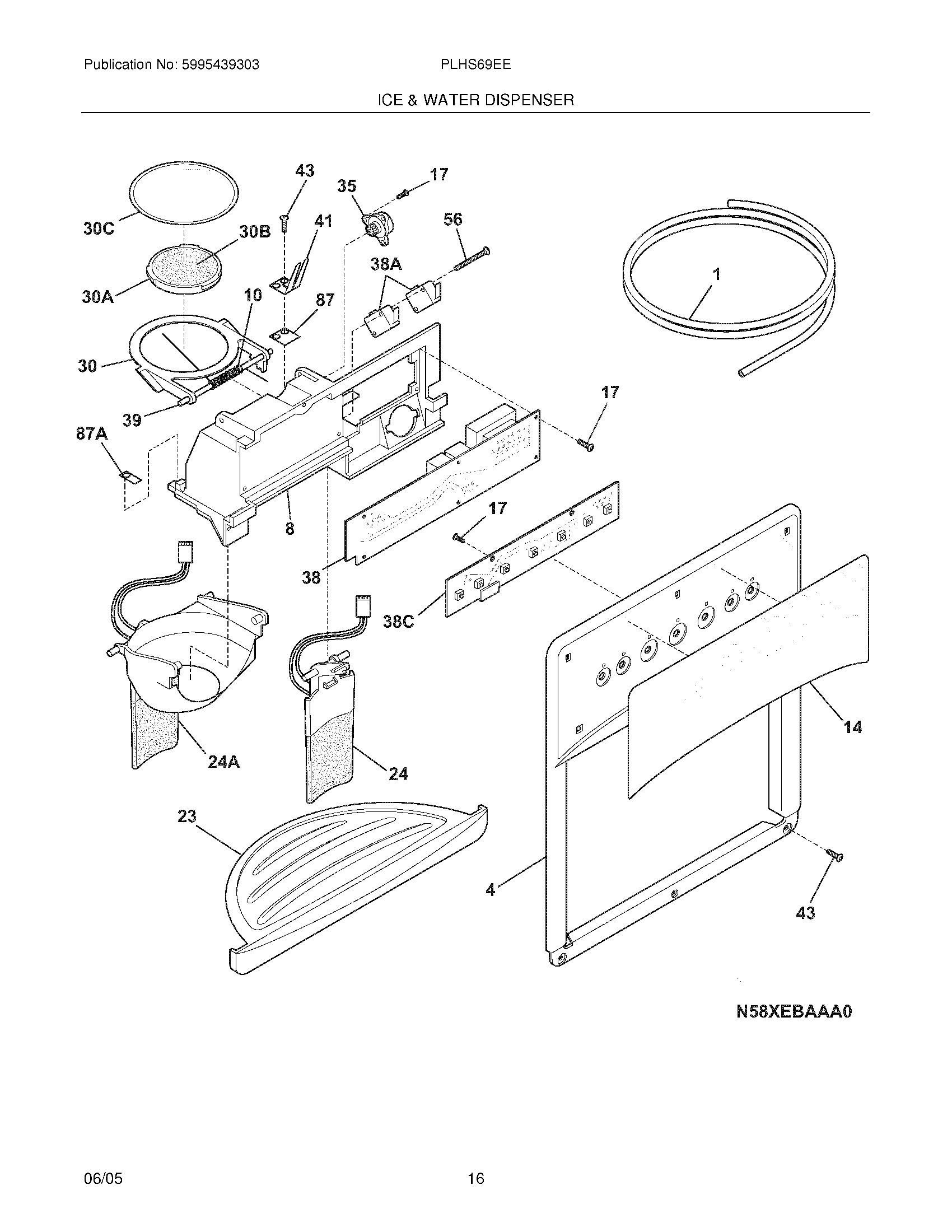 15 - ICE & WATER DISPENSER