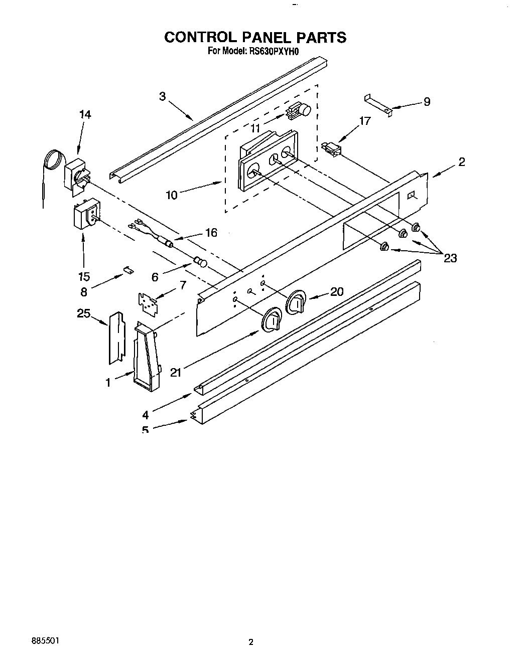 02 - CONTROL PANEL, LIT/OPTIONAL
