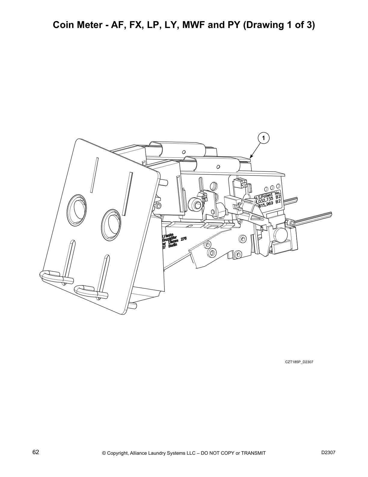 Coin Meter - AF, FX, LP, LY, MWF and PY (Drawing 1 of 3)