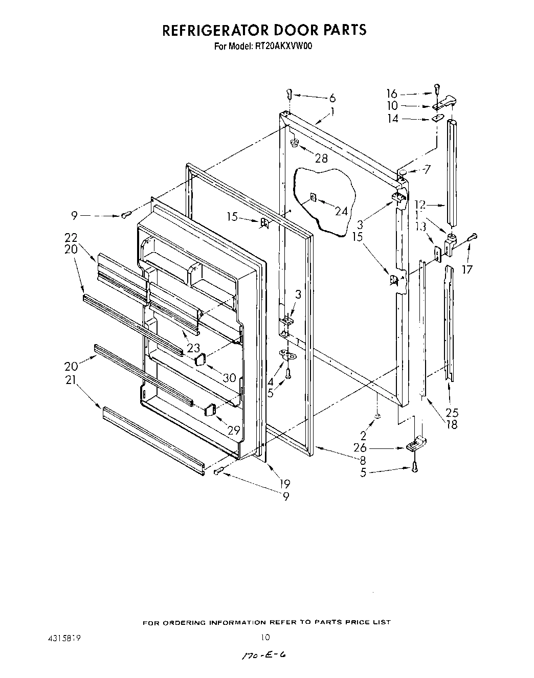 08 - REFRIGERATOR DOOR , NOT ILLUSTRATED