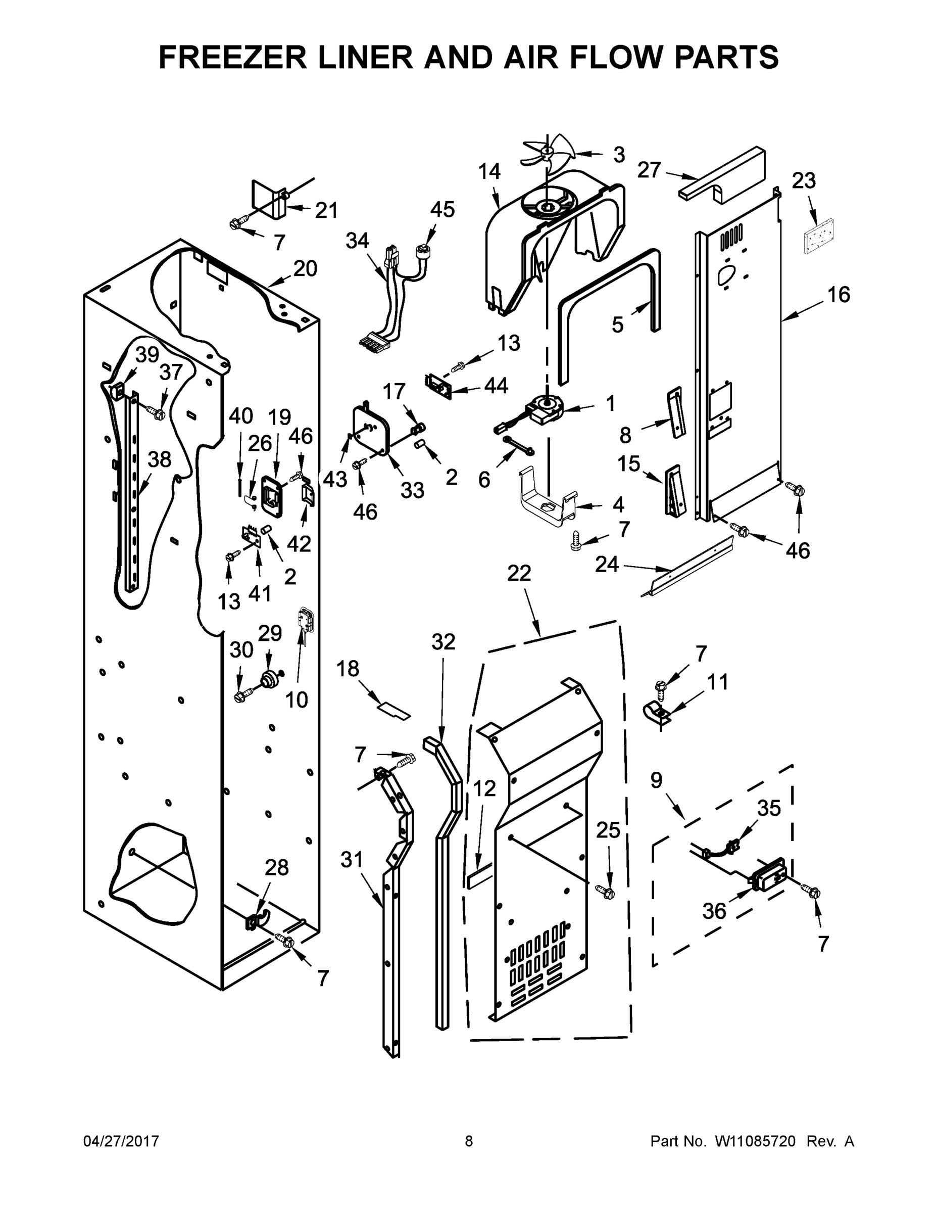 05 - FREEZER LINER AND AIR FLOW PARTS