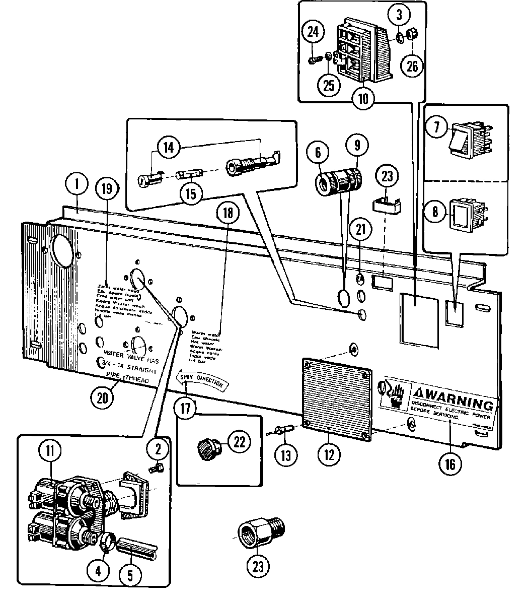 13 - WATER VALVE & REAR PANEL (SERIES 10)