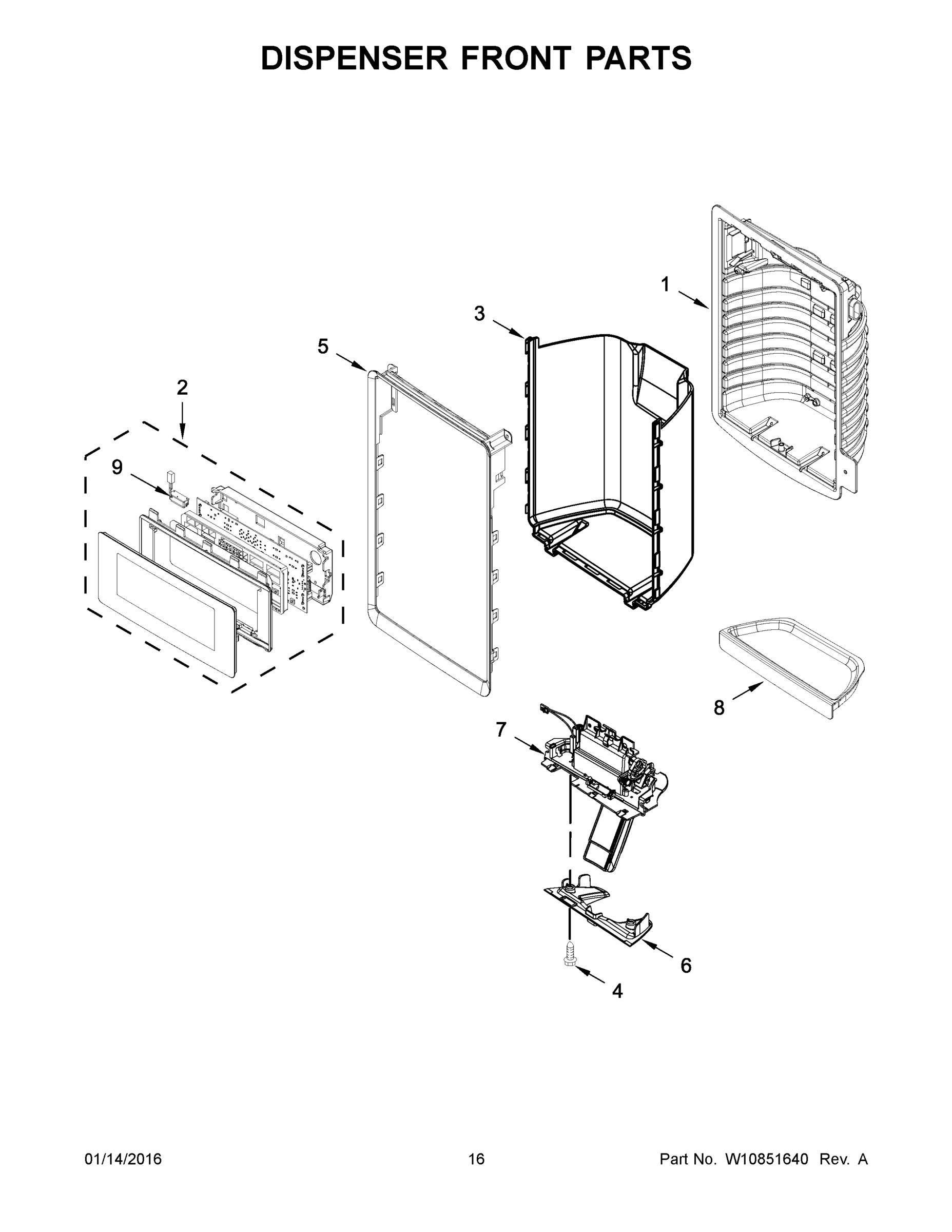 09 - DISPENSER FRONT PARTS