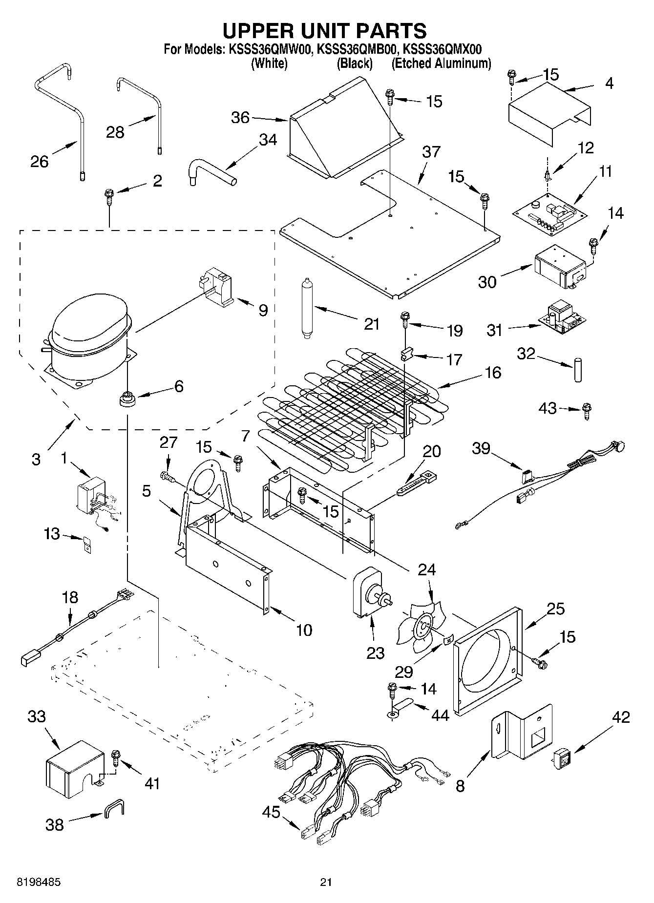 13 - UPPER UNIT PARTS