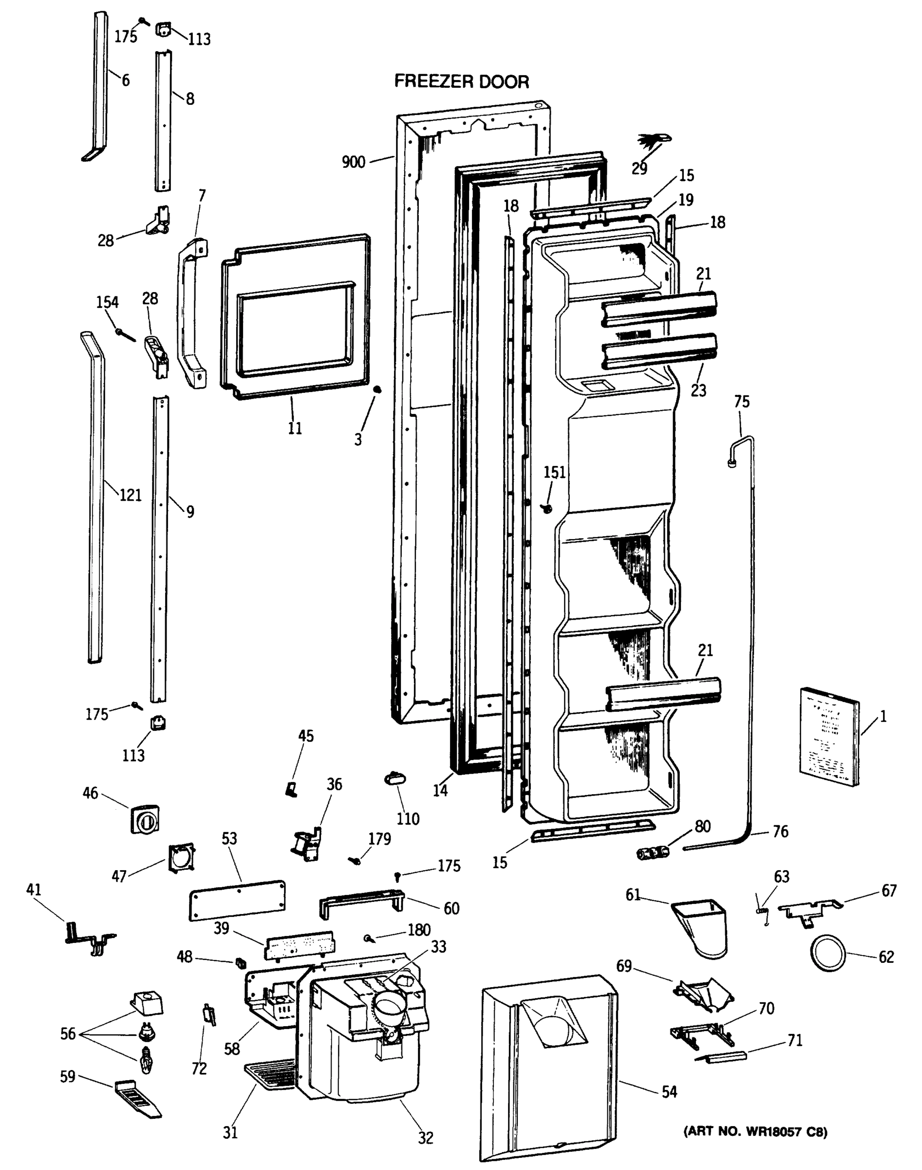 FREEZER DOOR