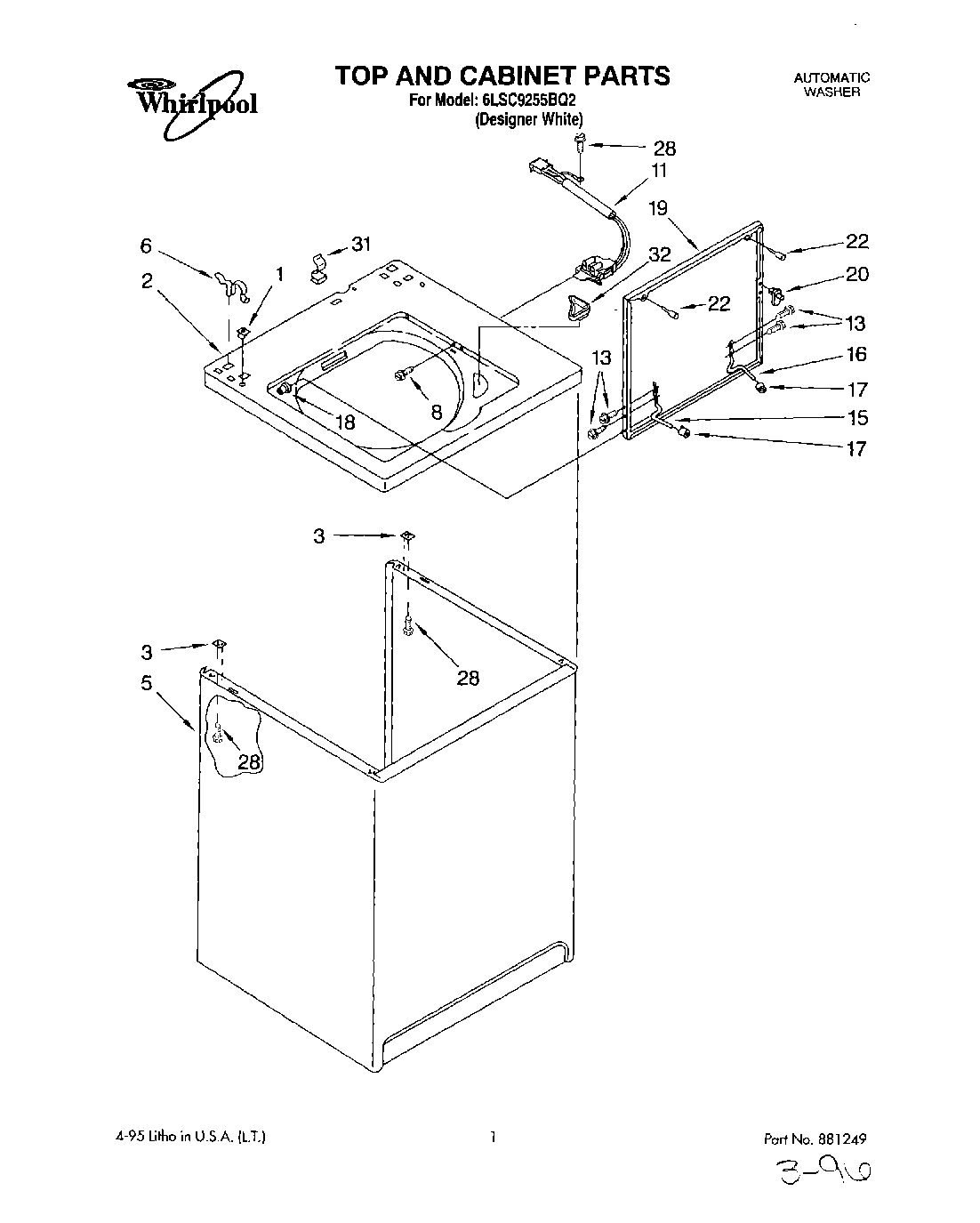01 - TOP AND CABINET, LIT/OPTIONAL