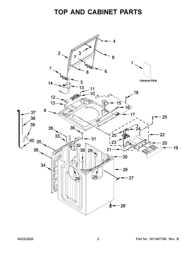 02 - TOP AND CABINET PARTS
