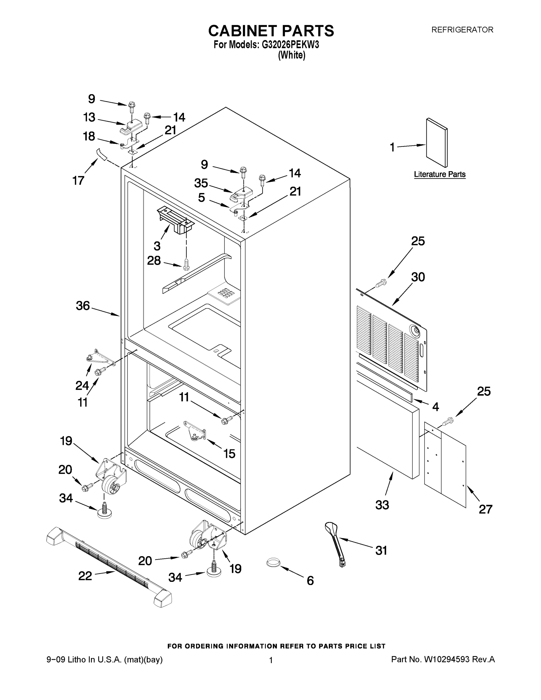 01 - CABINET PARTS