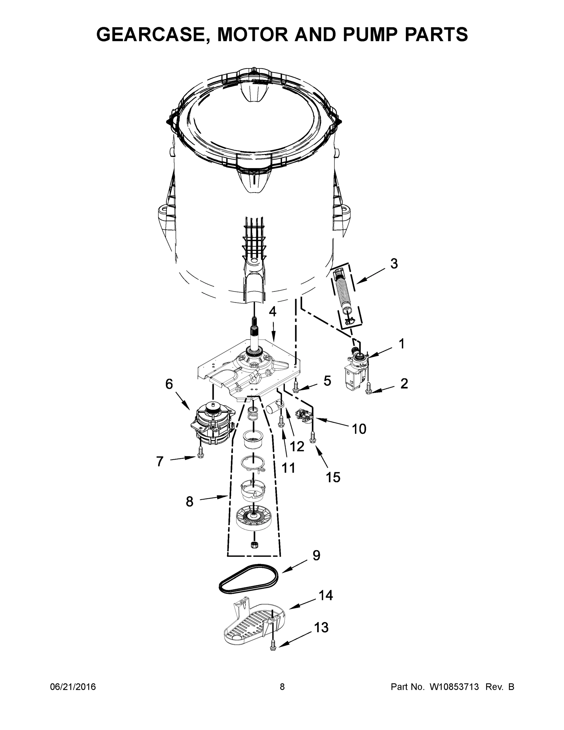05 - GEARCASE, MOTOR AND PUMP PARTS