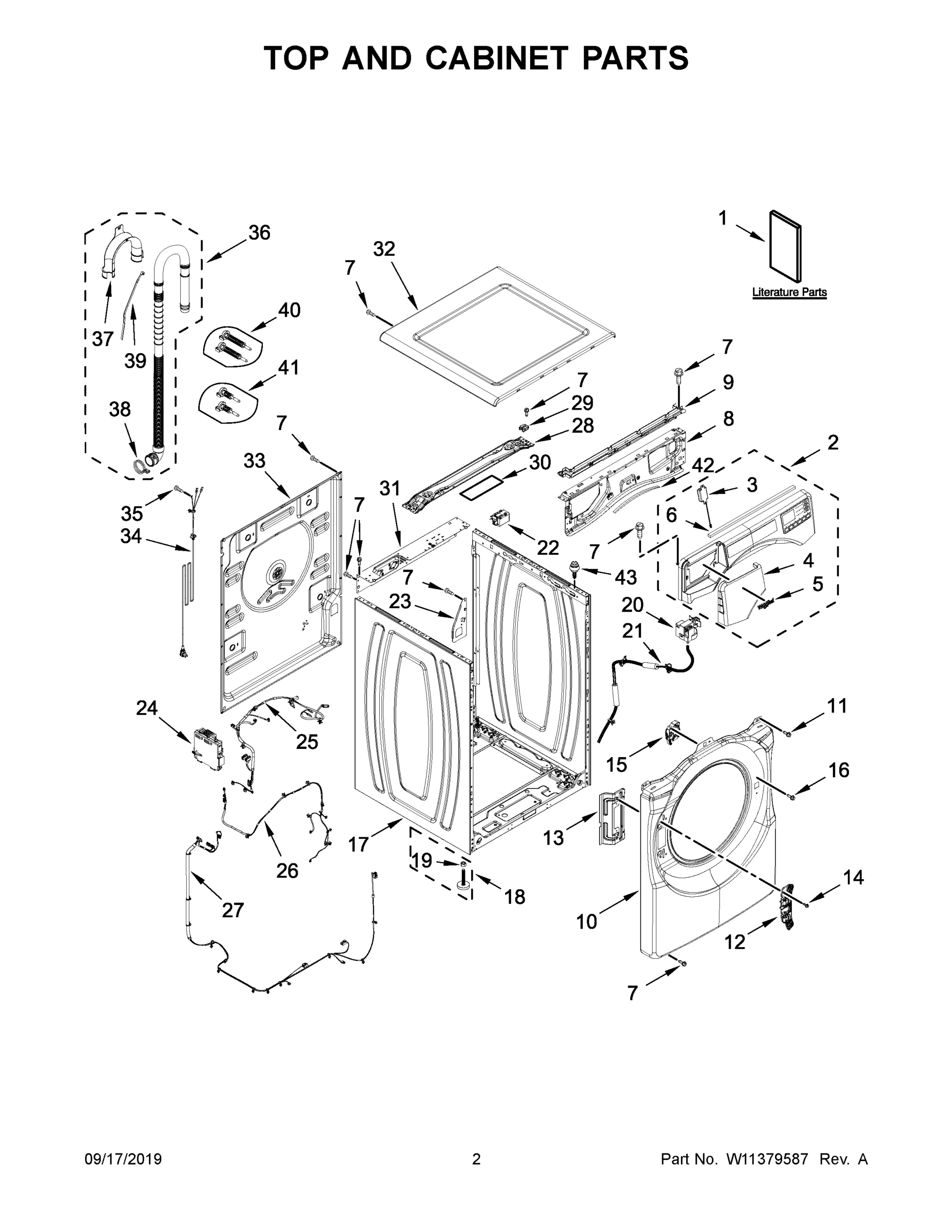 02 - TOP AND CABINET PARTS